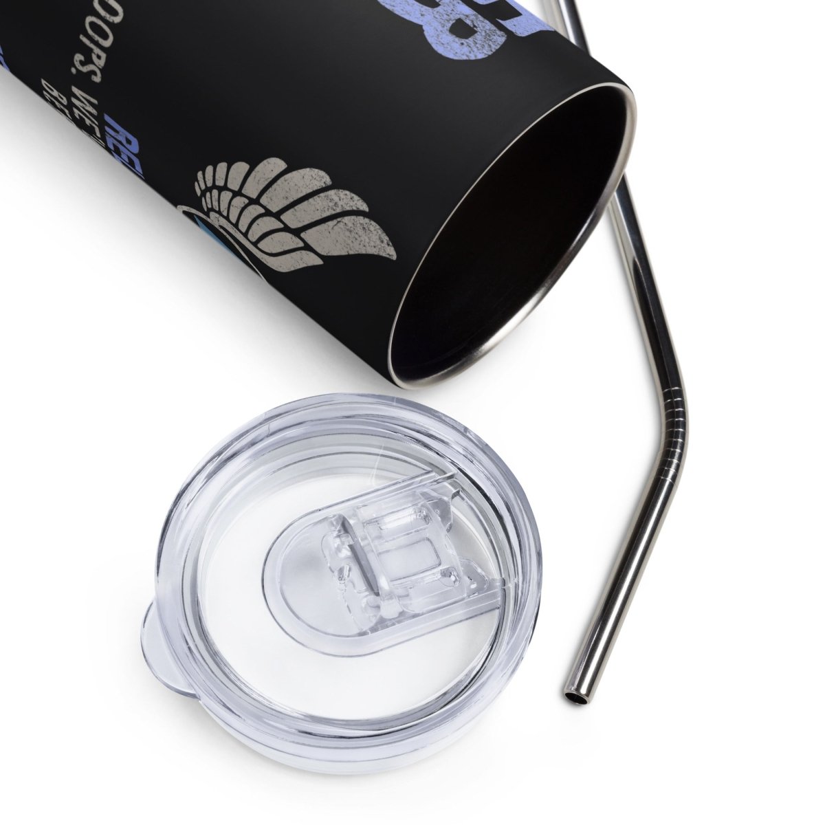 Sober Translations Vol. 2 - 20 oz Insulated Stainless Steel Tumbler with Lid and Straw - Perfect for Coffee, Tea & Cold Drinks at Home, Office or Gym