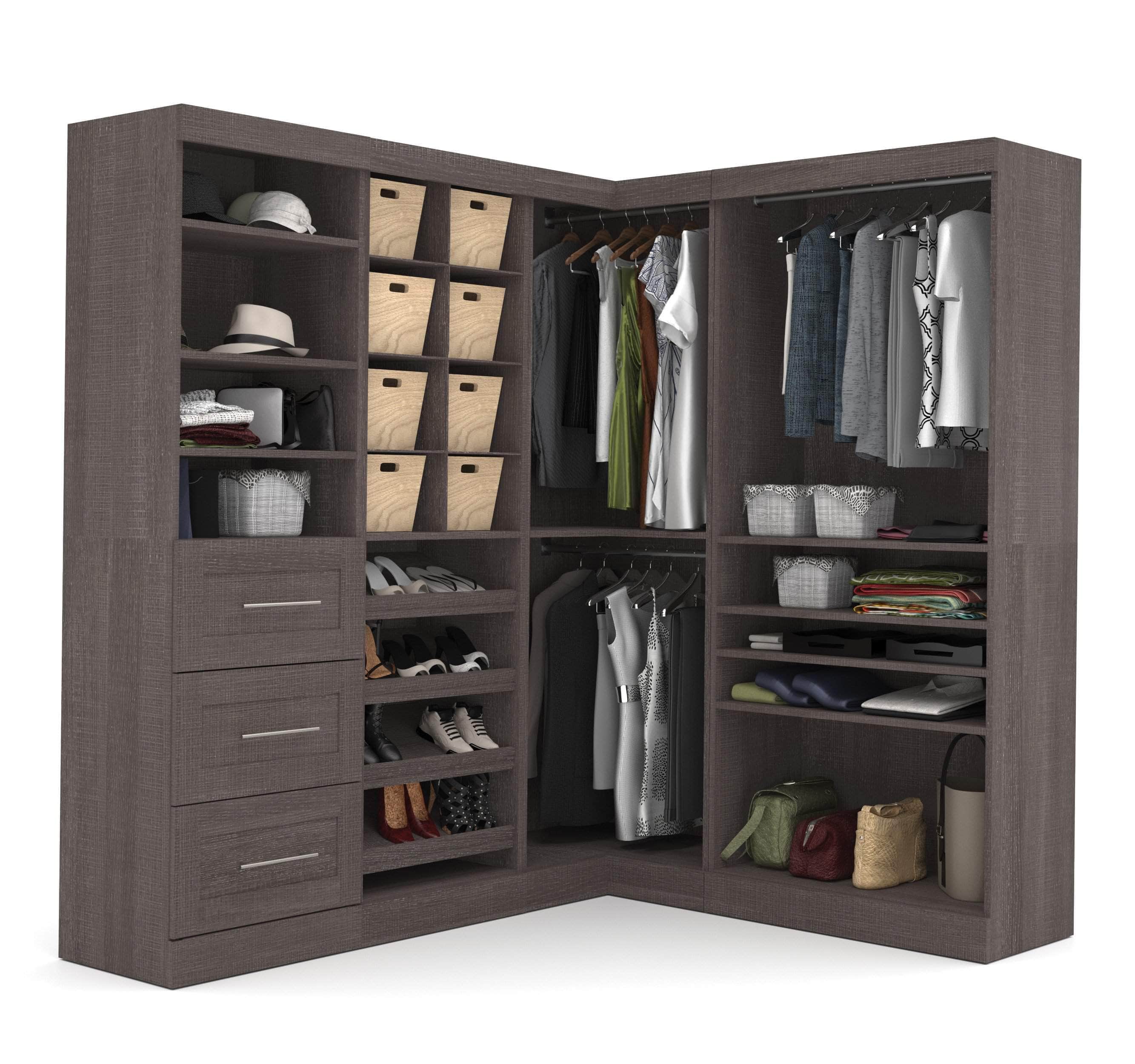 Pur 83W Walk-In Closet Organizer with 2 Color Options - Perfect for Bedroom, Dorm & Apartment Storage Solutions