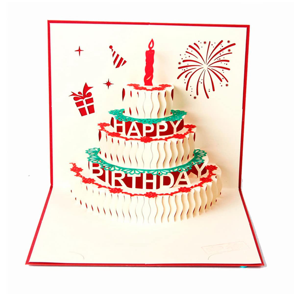 3D Birthday Cake Pop Up Card - Handmade Greeting Card for Birthdays, Anniversaries & Special Occasions (Pack of 1) | Perfect for Gift Giving, Party Decorations & Surprise Celebrations