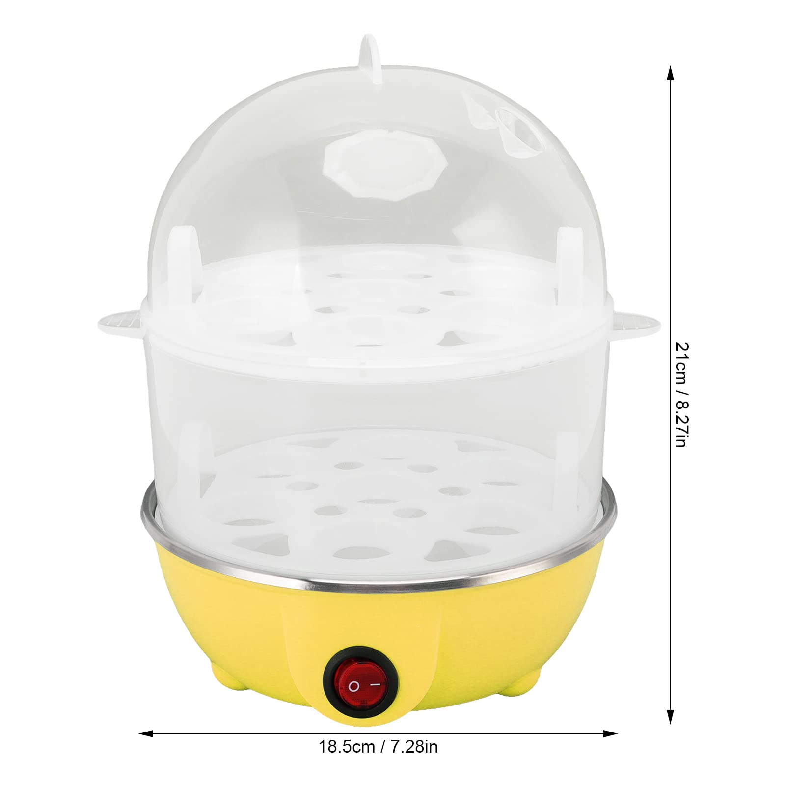 **Rapid Egg Cooker & Double Boiler - 2 Layers 14 Eggs Capacity with Auto Shut Off (Yellow) - Perfect for Breakfast, Meal Prep & Healthy Cooking**