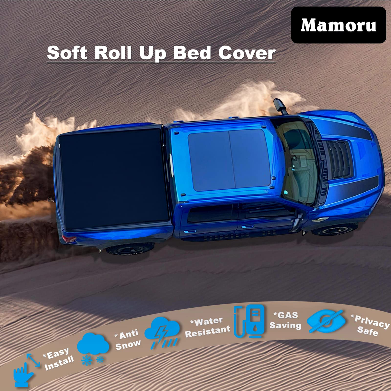 **Mamoru Soft Roll Up Tonneau Cover for 2017-2025 Honda Ridgeline 5'4