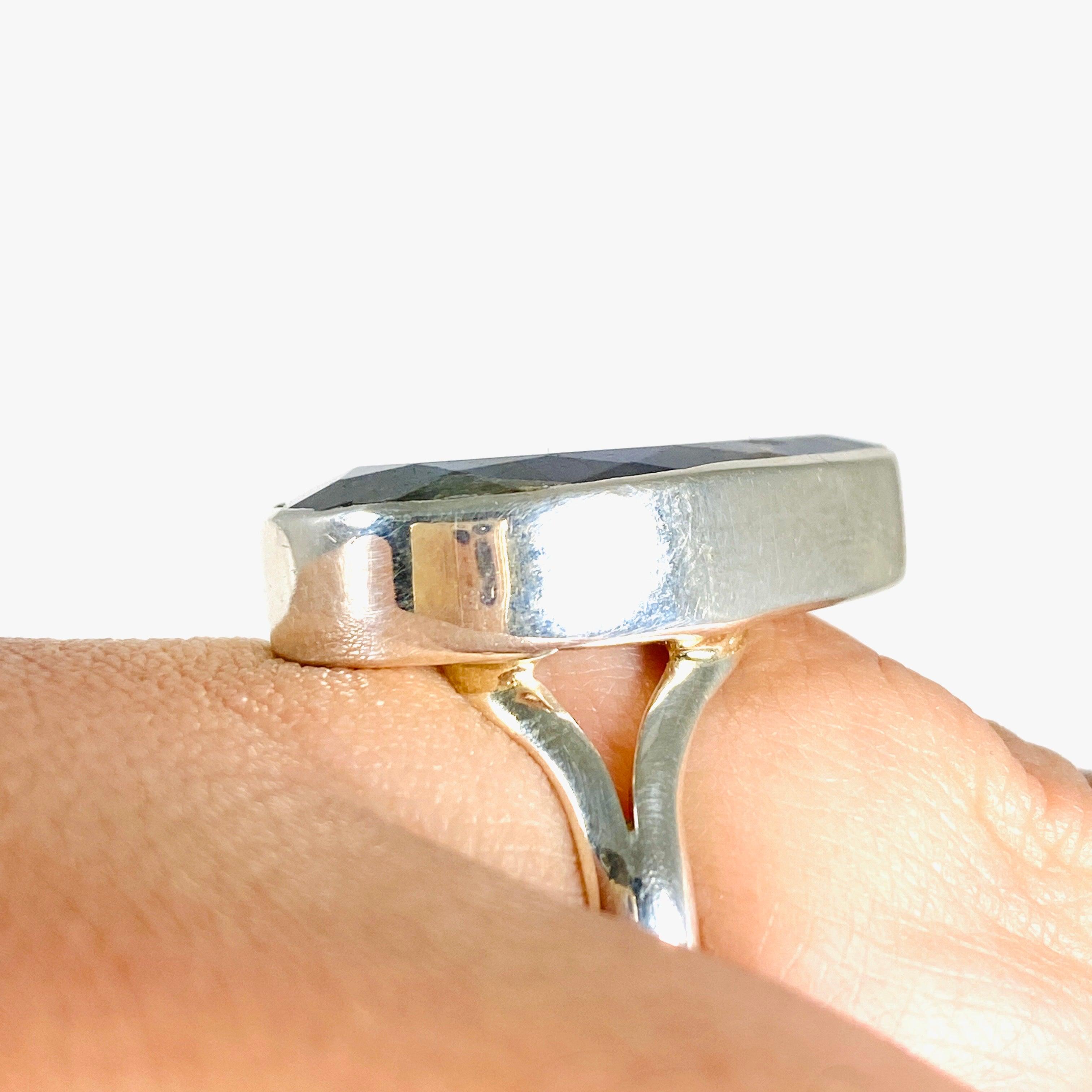 Labradorite Teardrop Faceted Ring - Size 11 - KRGJ2733 | Elegant Crystal Jewelry for Women, Perfect for Weddings, Parties & Special Occasions