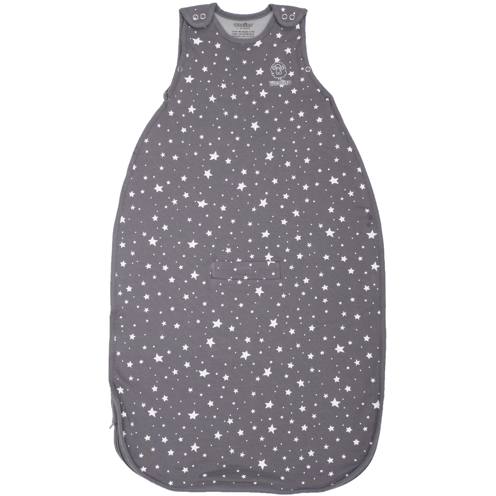 4 Season Baby Sleep Bag - Merino Wool & Organic Cotton for Infants 2 Months to 2 Years - Star Gray - Perfect for Nursery, Daycare & Travel