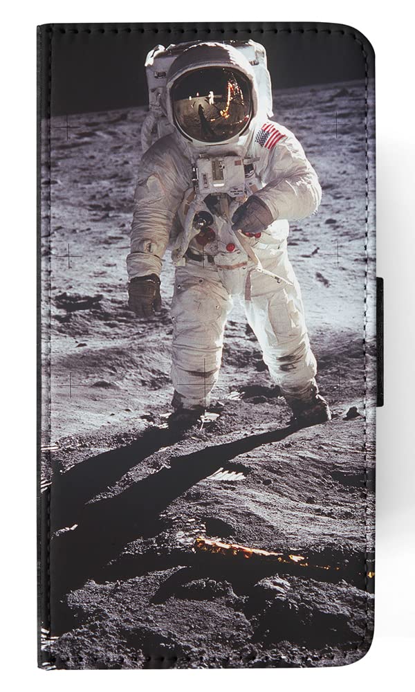 Astronaut Moon Space Ship FLIP Wallet Phone Case for Apple iPhone X & iPhone Xs - Stylish Protective Cover for Everyday Use & Travel
