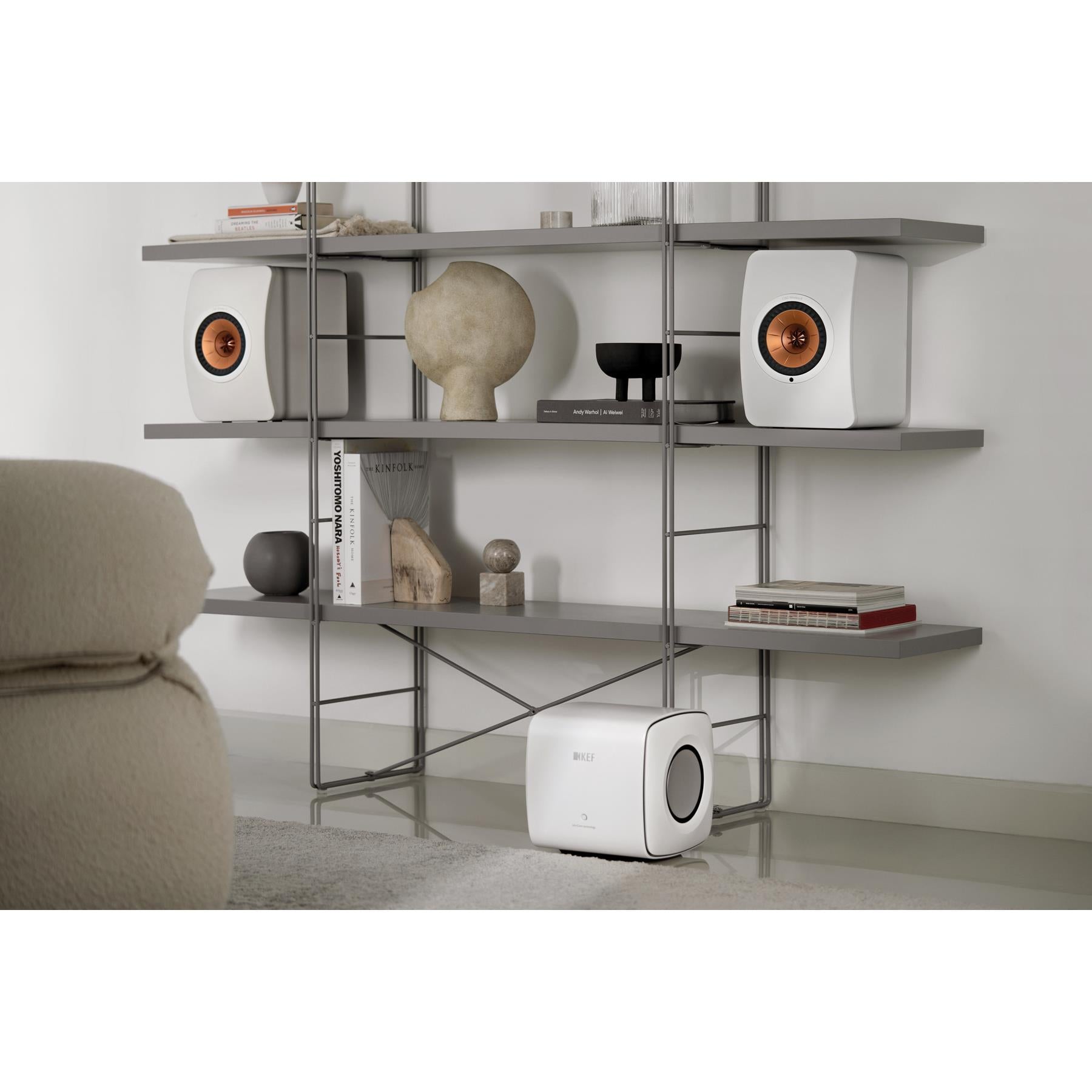 KEF LS50 Wireless II HiFi Powered Bookshelf Speakers - Premium Bluetooth & WiFi Streaming for Home Audio, Music & Movie Theater Systems - Perfect for Living Rooms, Studios & Home Theaters