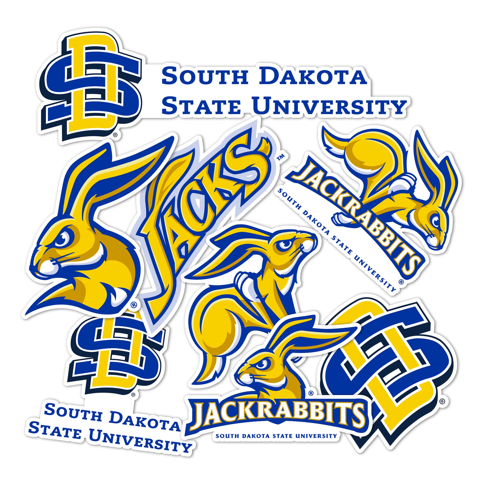 South Dakota State University Desert Cactus Vinyl Decal Sticker - Waterproof Laptop, Car, Water Bottle, Scrapbook Decor - Perfect for College Pride & DIY Crafts