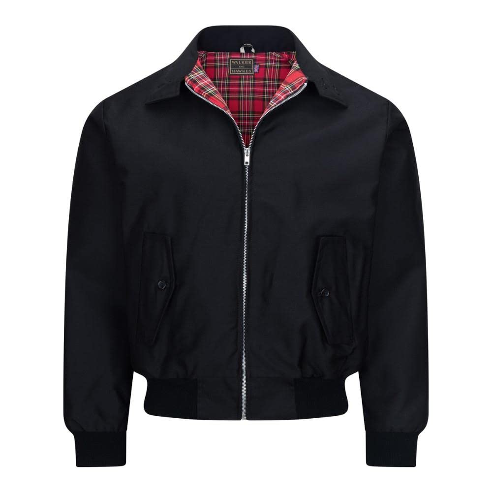 Walker and Hawkes Men's Classic Harrington Jacket - Lightweight Waterproof Windbreaker for Casual & Outdoor Wear | Perfect for Spring, Fall & Travel