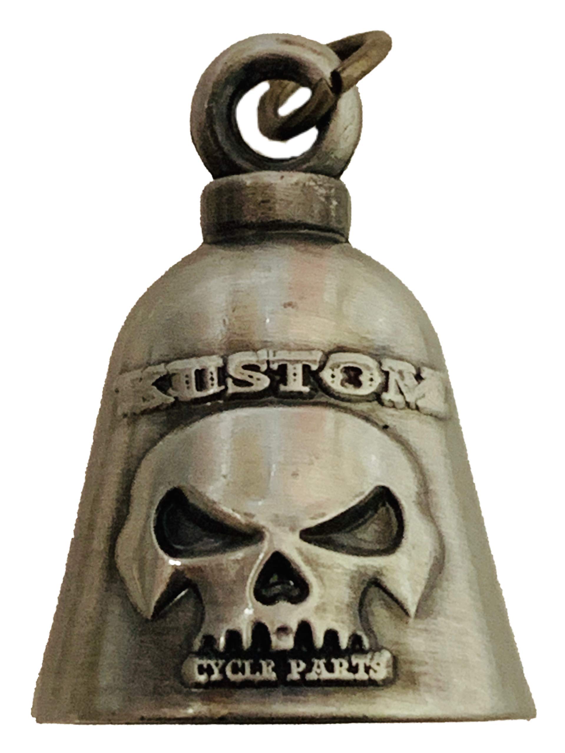 Universal Grim Reaper Bell Hanger with Gun Metal Bell - Fits Harley Davidson & Other Motorcycles | Heavy-Duty Bolt & Ring Included | Made in USA | Perfect for Road Protection & Biker Accessories