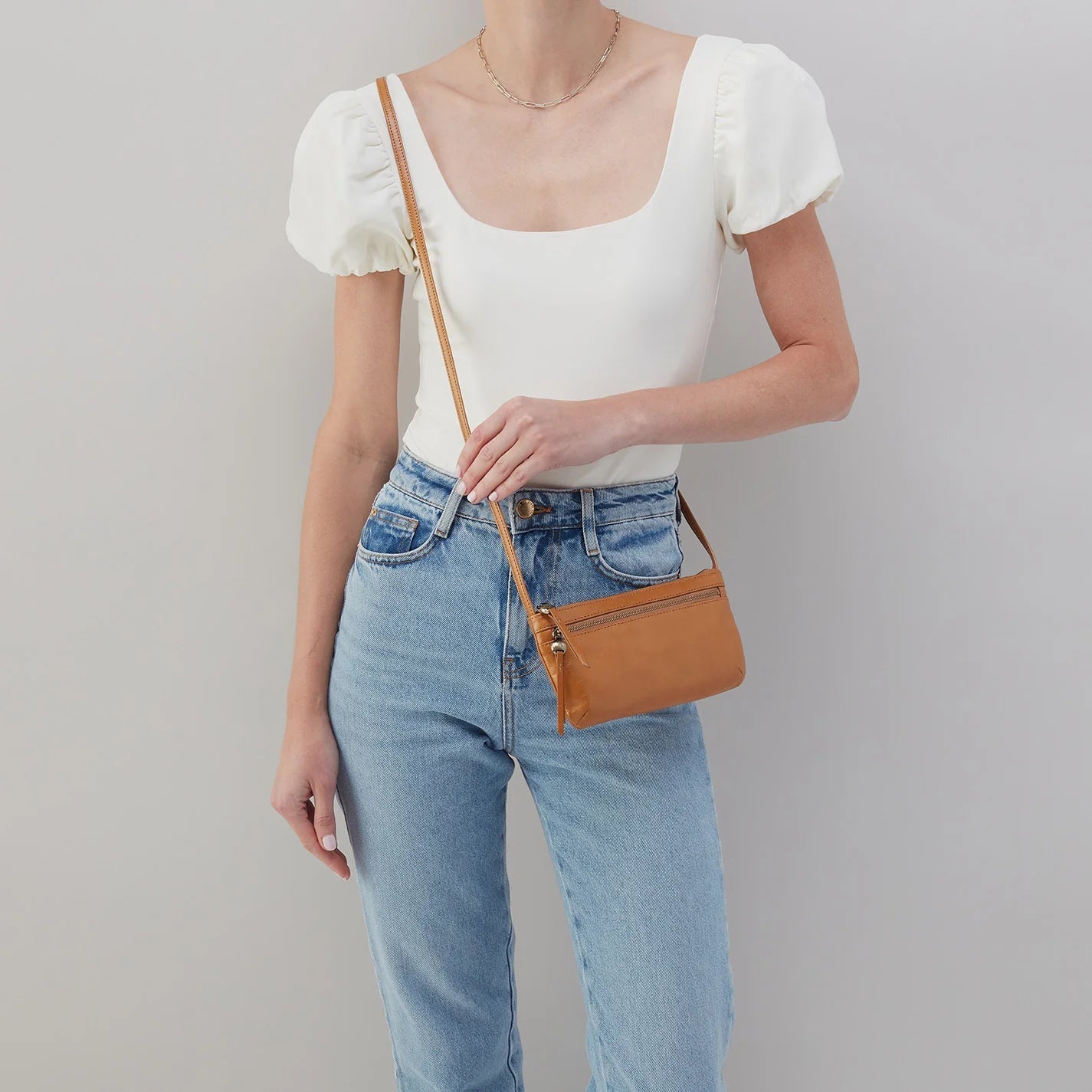 HOBO CARA Crossbody Bag for Women - Stylish & Lightweight Leather Shoulder Purse - Perfect for Work, Travel & Everyday Use