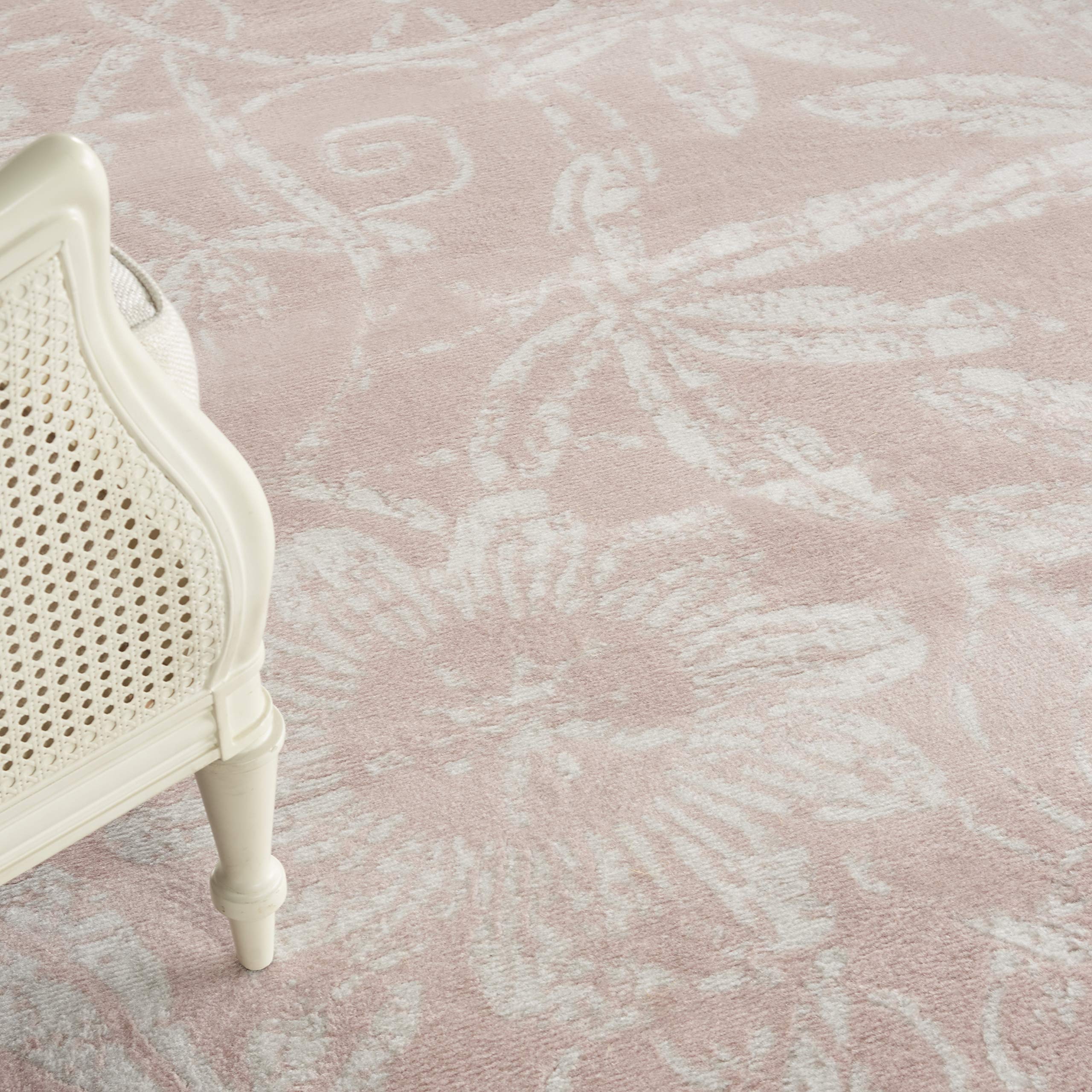 Nourison Whimsicle Floral Pink 8' x 10' Area Rug - Easy Clean, Non-Shedding, Stain Resistant for Bedroom, Living Room, Dining Room & Kitchen | Soft Comfort for Home Decor, Perfect for Family Gatherings & Cozy Nights