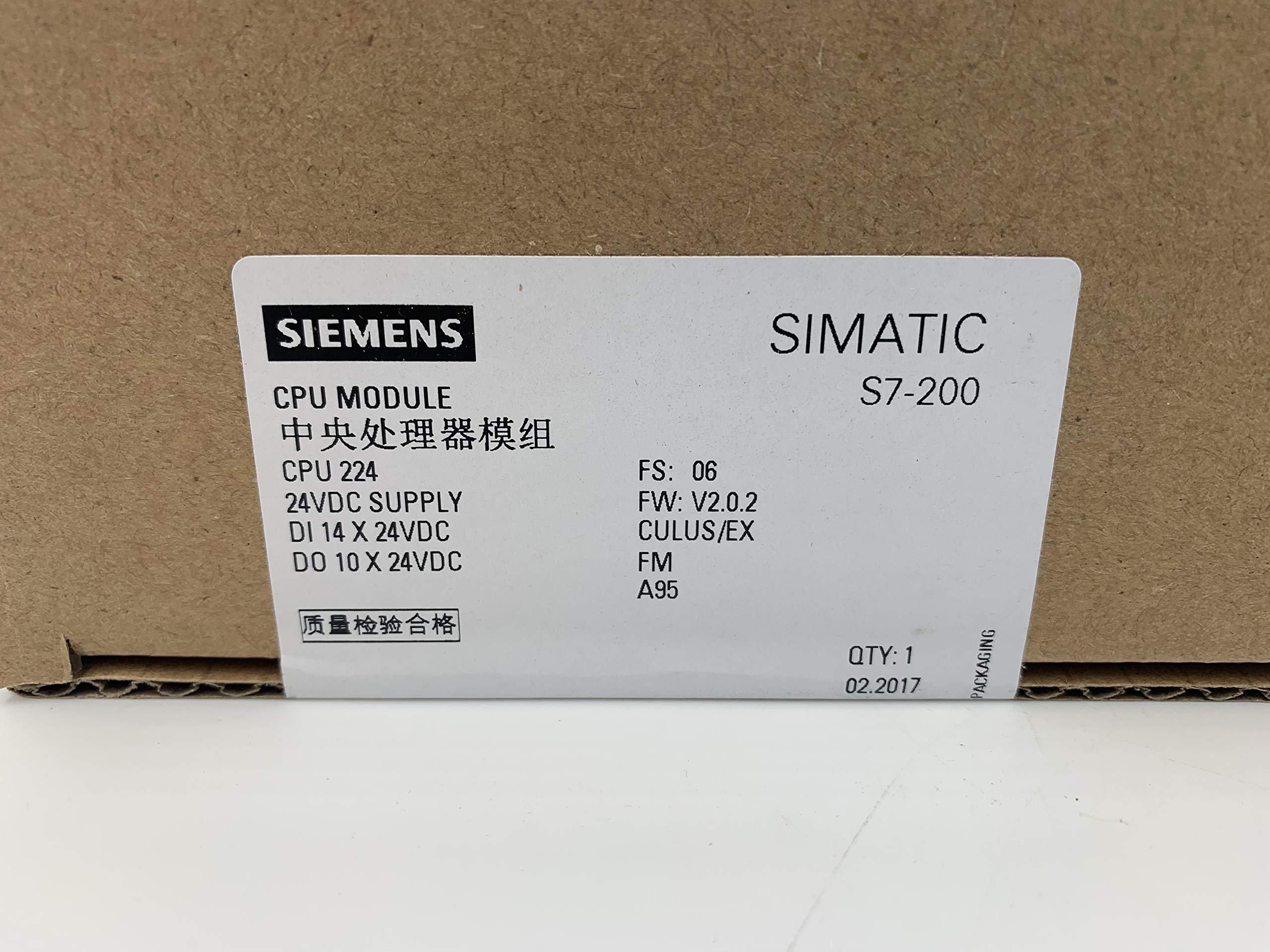 Siemens SIMATIC S7-200 CPU 224 DC/DC/DC 6ES7214-1AD23-0XB0 24V PLC Controller (Renewed) - Industrial Automation & Control System for Manufacturing Plants