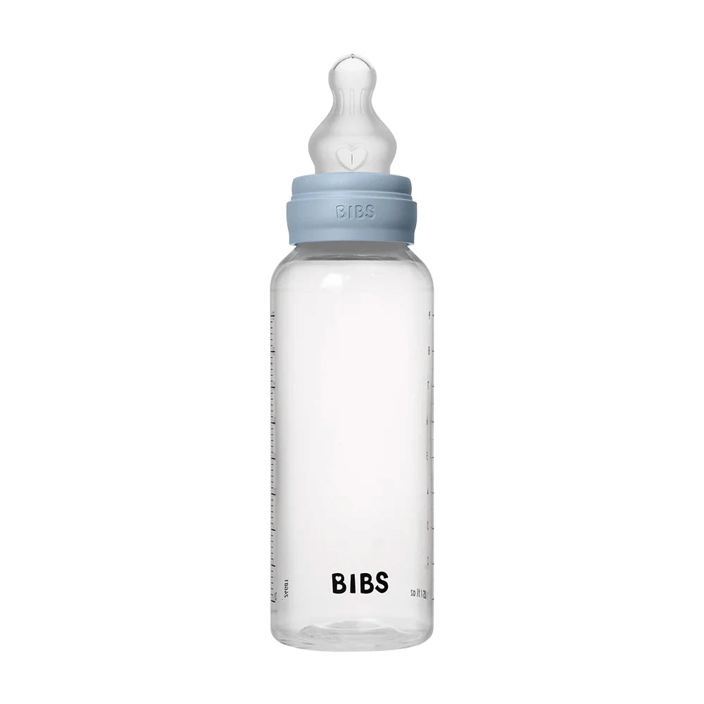 270ml Baby Bottle with Silicone Bibs Set - BPA-Free Plastic, Leak-Proof, Easy Grip (Baby Blue) - Perfect for Newborns, Infants & Toddlers at Home or On-the-Go