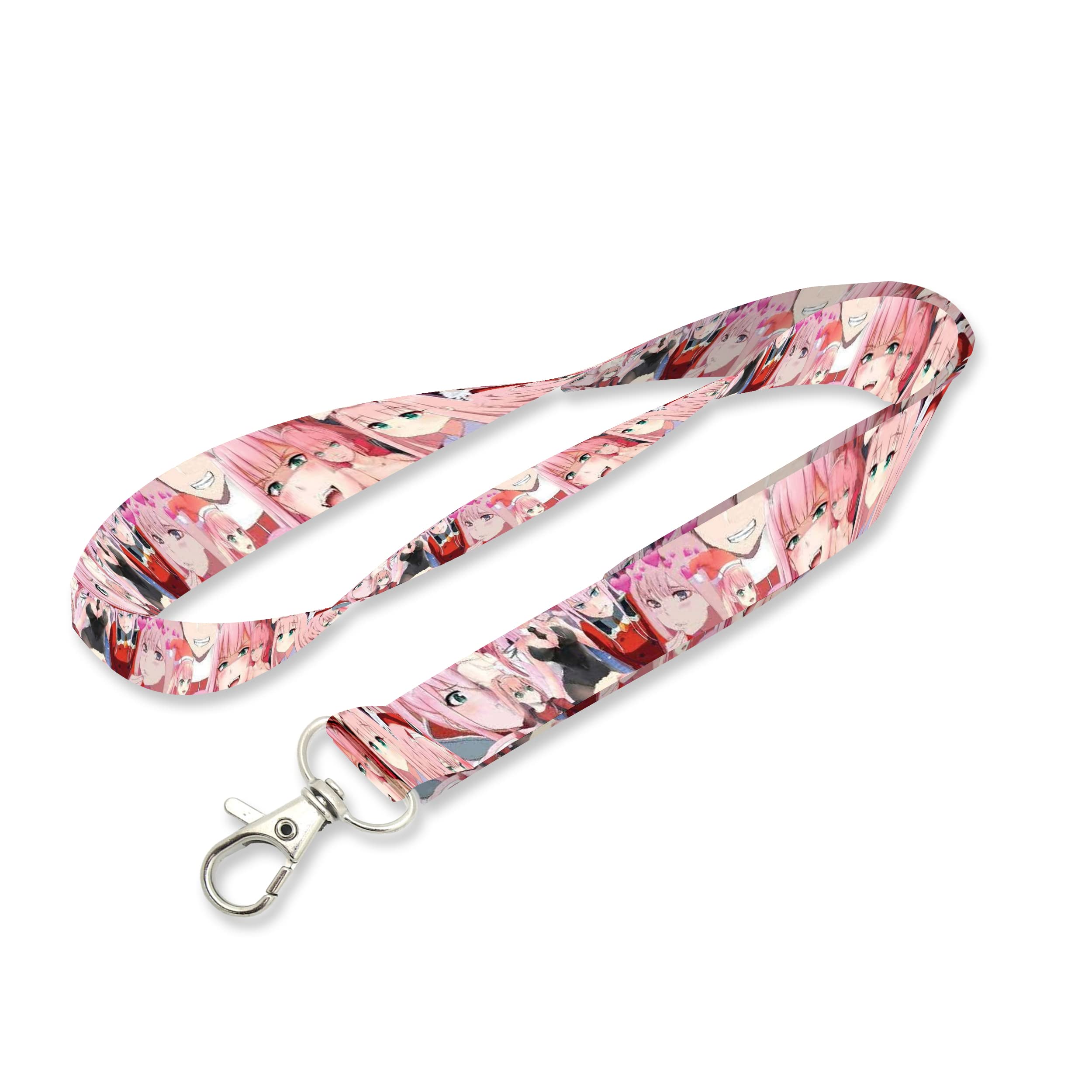 Zero Two Darling Anime Keychain - Cute Pink Lanyard for Keys & ID Badges | Perfect for Cosplay, Conventions, and Anime Fans