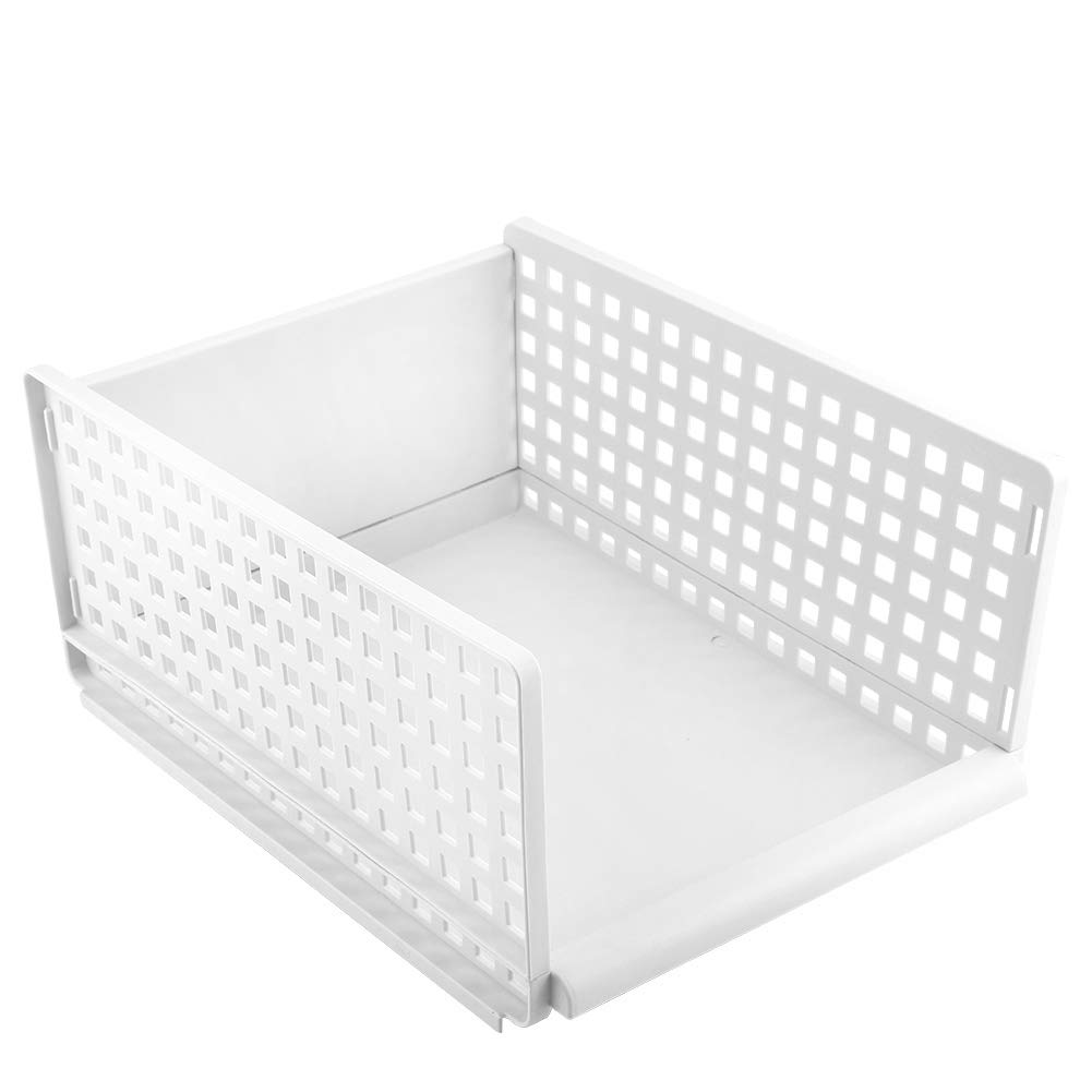 Stackable Sliding Drawer Organizer - Wardrobe Storage Box for Clothes & Accessories