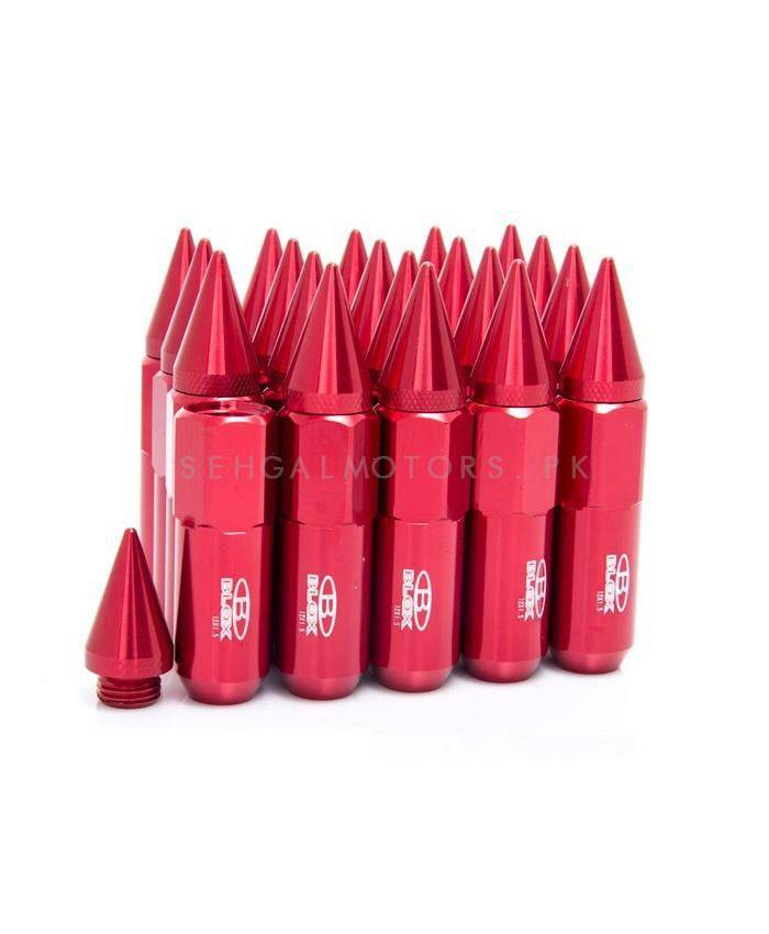 Blox Style 12x1.5mm Spike Lug Nuts - 20pcs Aluminum Tuner Wheel Nuts (60mm) - Perfect for Car Modifications & Aftermarket Wheels