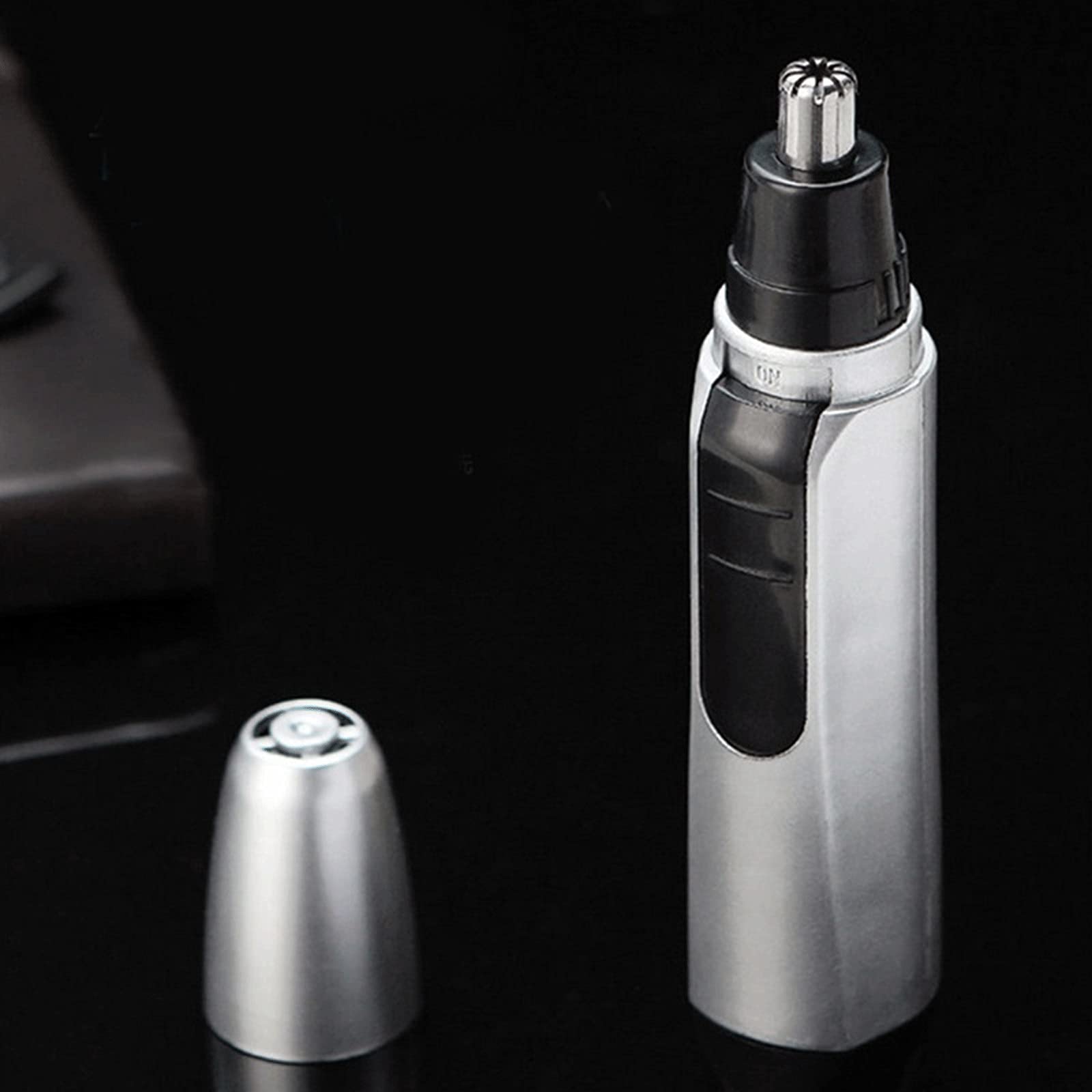 Electric Nose & Ear Hair Trimmer for Men - Rechargeable Multi-Functional Personal Grooming Kit with LED Light | Home & Travel Use | Beige-White Design | Perfect for Daily Shaving & Beard Trimming