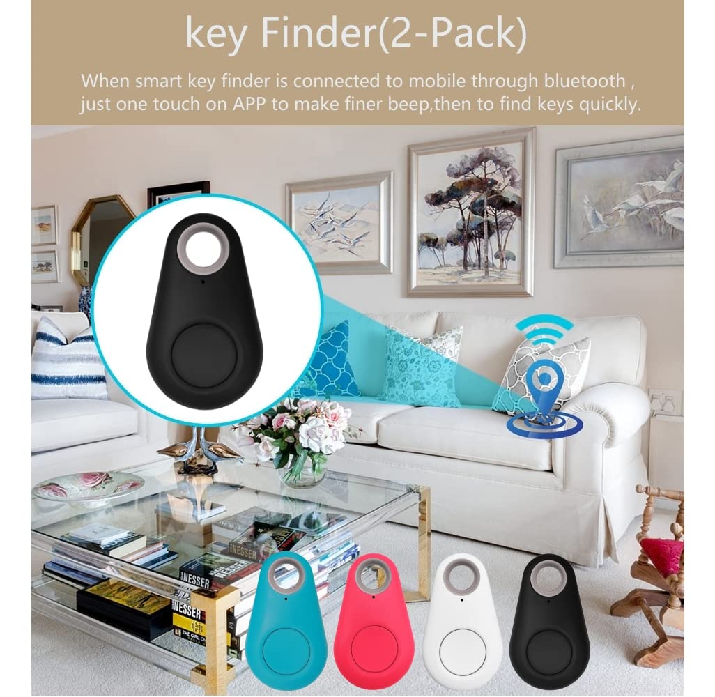 4 Pack Smart Luggage Tracker & Bluetooth Key Finder - No Monthly Fee GPS Tracker for Pets, Kids, Wallets & Travel Bags | Waterproof Anti-Lost Alarm Device for Travel, Shopping & Daily Use | Zelbuck