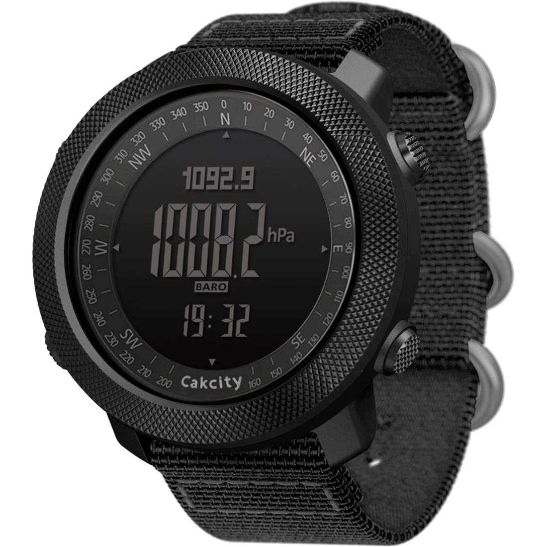 CakCity Men's Digital Sports Watch - Military Tactical Watch with Compass, Temperature Sensor & Step Counter - Large Dial Apache Model - Perfect for Outdoor Activities, Hiking, Running & Fitness Tracking