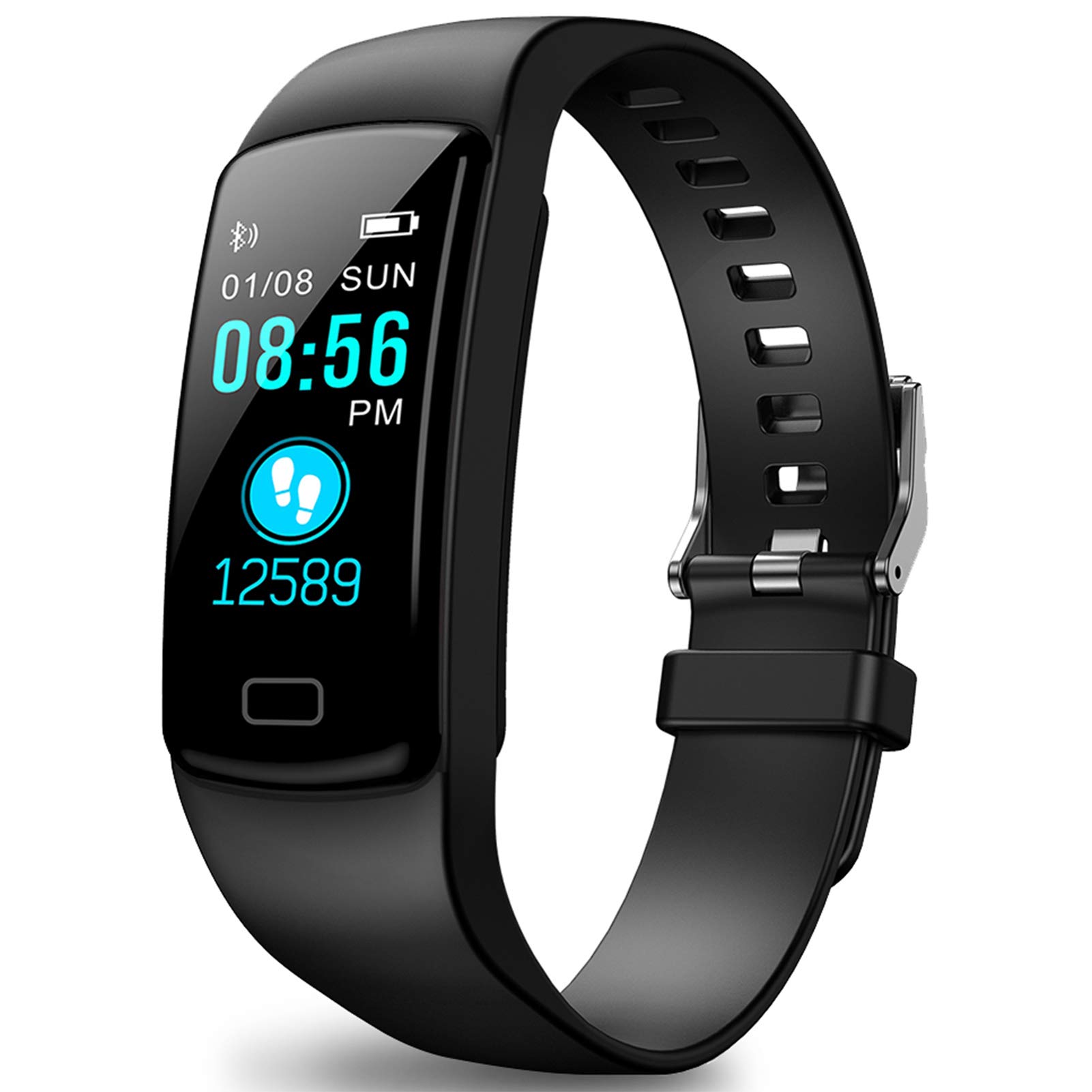 PUBU Fitness Tracker with Heart Rate Monitor - IP68 Waterproof Smart Watch for Men, Women & Kids - Track Steps & Activities