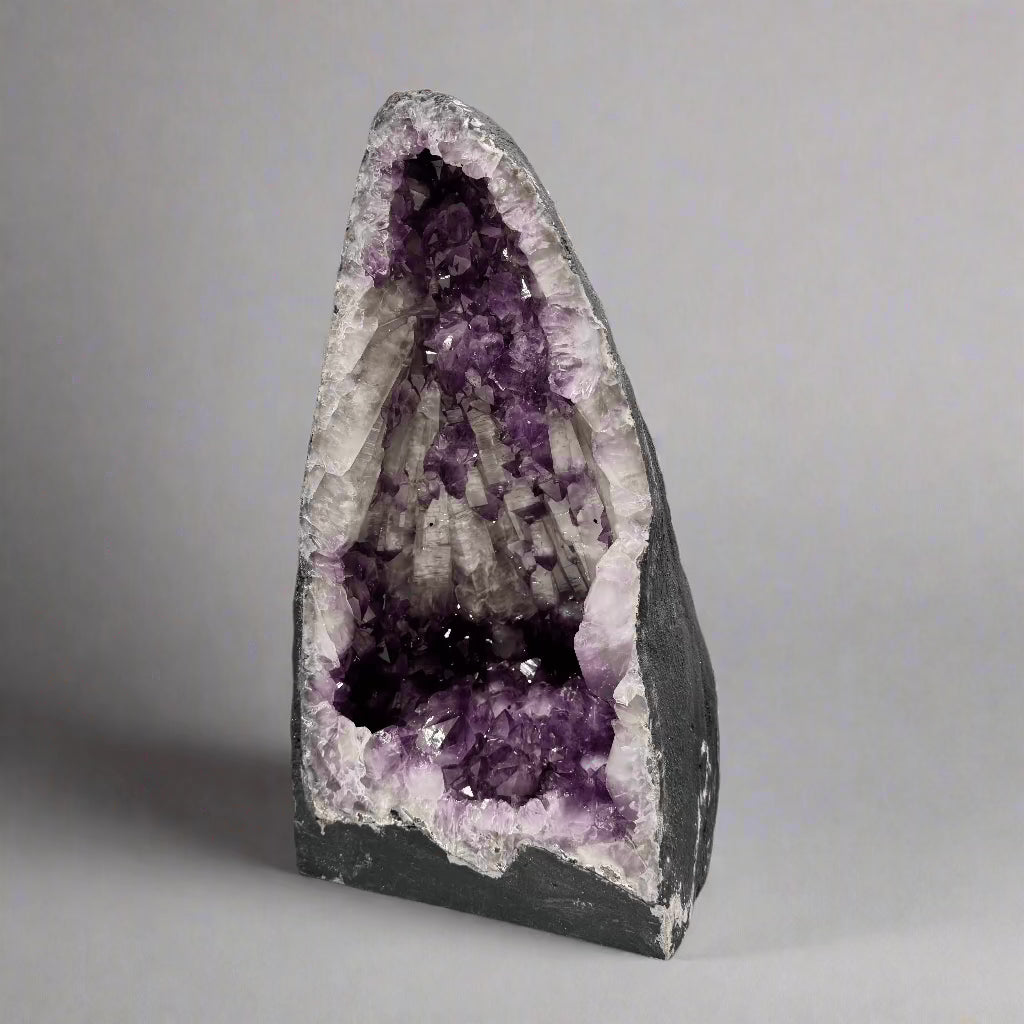 Natural Amethyst Geode Cathedral from Brazil - 15-29 lbs Large Raw Crystal Cluster for Home Decor, Meditation & Healing | Spiritual Gifts, Feng Shui, Yoga Room Decor