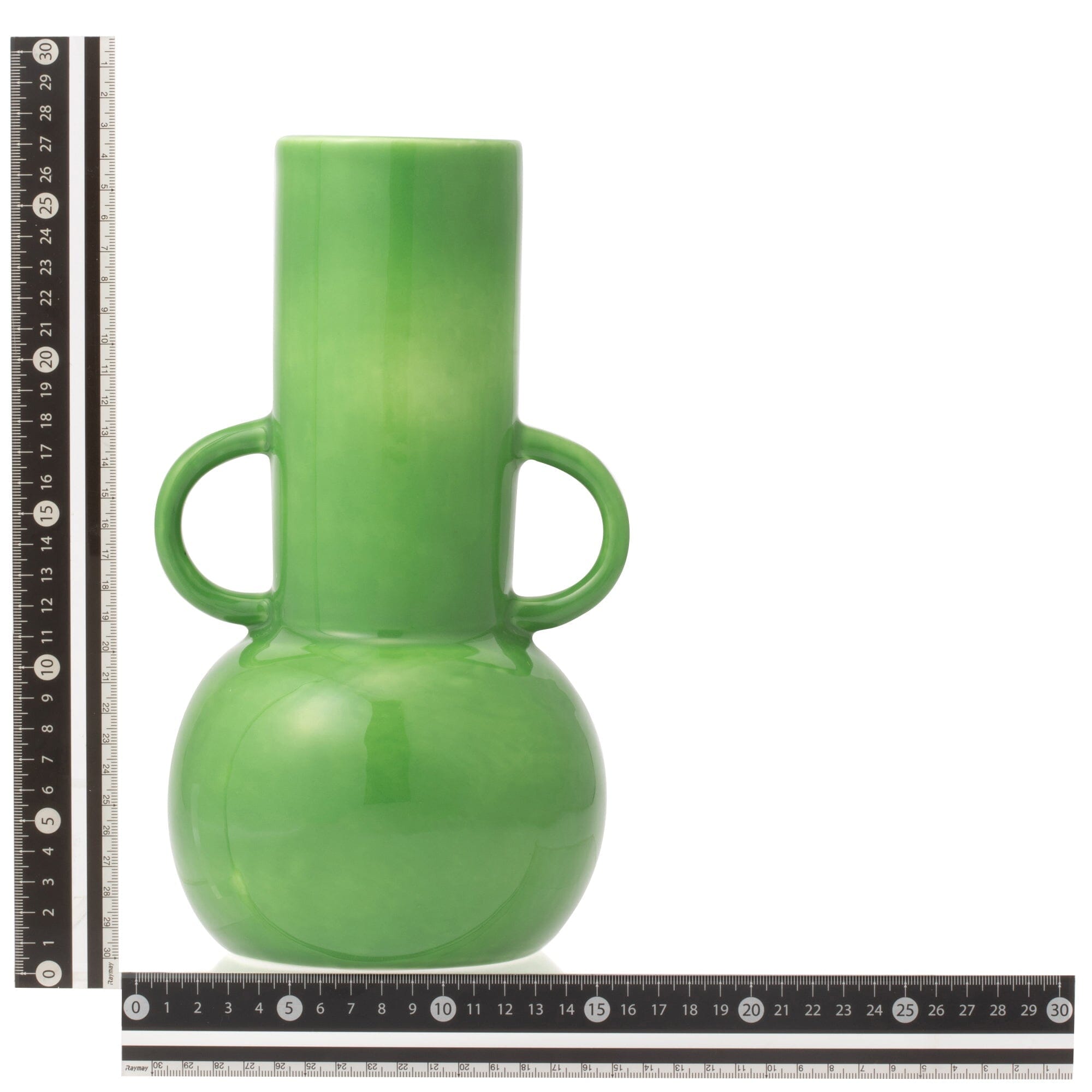 Large Green Ceramic Pop Flower Vase - Modern Home Decor for Living Room, Bedroom, or Office Centerpiece