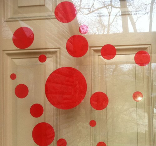 Create-A-Mural Polka Dot Wall Stickers - Removable Vinyl Circle Decals for Home & Nursery Decor (Red) | Perfect for Kids' Rooms, Bedrooms & Play Areas