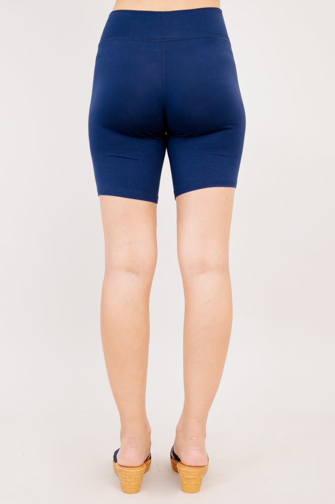 Hallie Women's Shorts - Soft Bamboo Fabric, Comfortable Indigo Color - Perfect for Yoga, Running & Summer Outfits