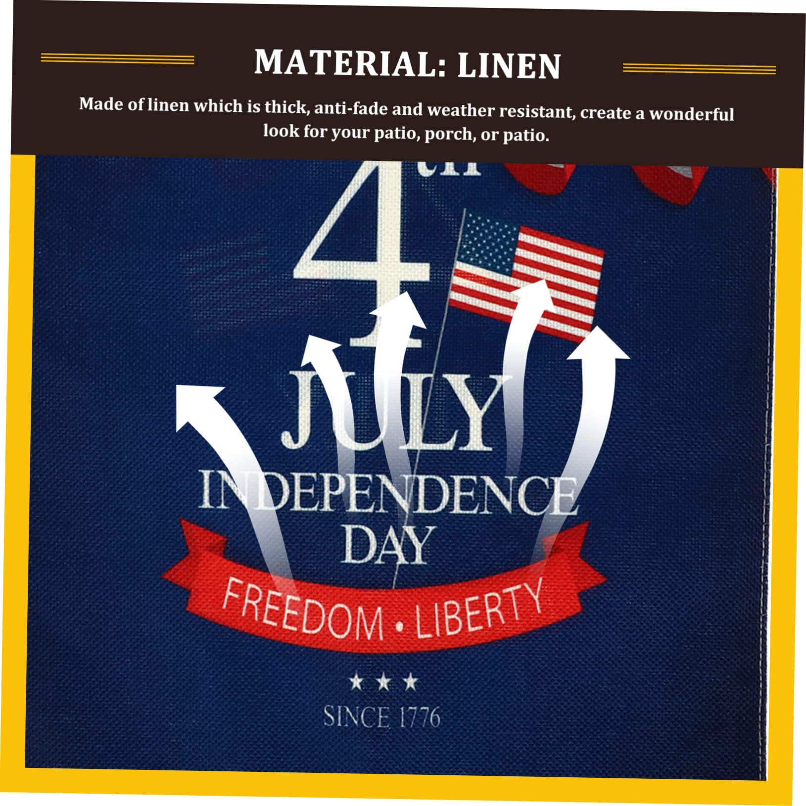 NOLITOY 3-Piece American Independence Day Garden Flag Set - Patriotic July 4th Outdoor Decor with Vibrant Printing for Yard, Porch, and Home Celebration