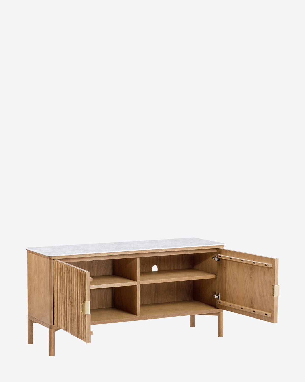 Vale Sideboard - Modern Wood Buffet Cabinet with 2 Doors and 4 Drawers for Dining Room Storage | Stylish Entryway Console Table for Hallway & Living Room Organization