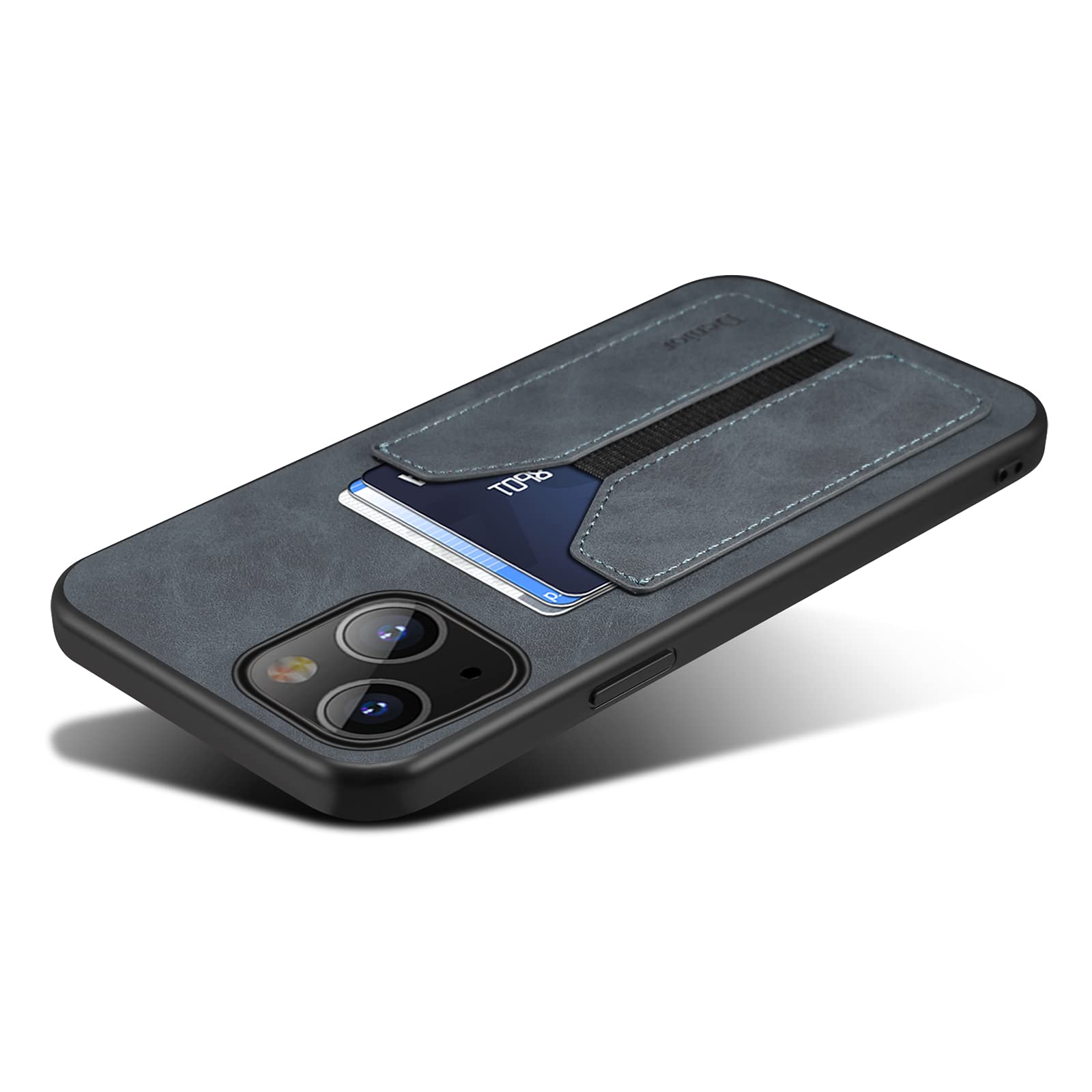 Premium PU Leather Wallet Case for iPhone 13 Mini (5.4 inch 2021) - Slim Protective Cover with Credit Card Slots | Perfect for Everyday Use, Travel & Business (Gray)