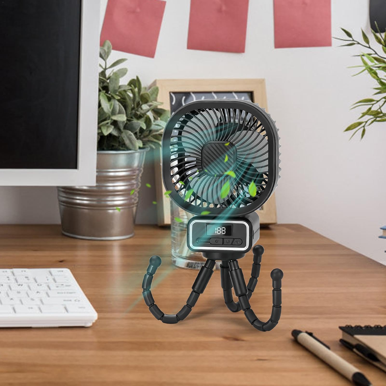 Portable Clip Fan with 3 Speed Settings - Lightweight Handheld Personal Cooling Fan for Office, Travel, Outdoor Activities - Perfect for Summer, Hot Weather & Indoor Use