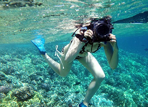 DiCAPac WP-S10 Pro DSLR Camera Waterproof Case - Underwater Photography Protection for Canon Nikon Sony DSLR Cameras - Perfect for Snorkeling, Diving & Beach Vacations