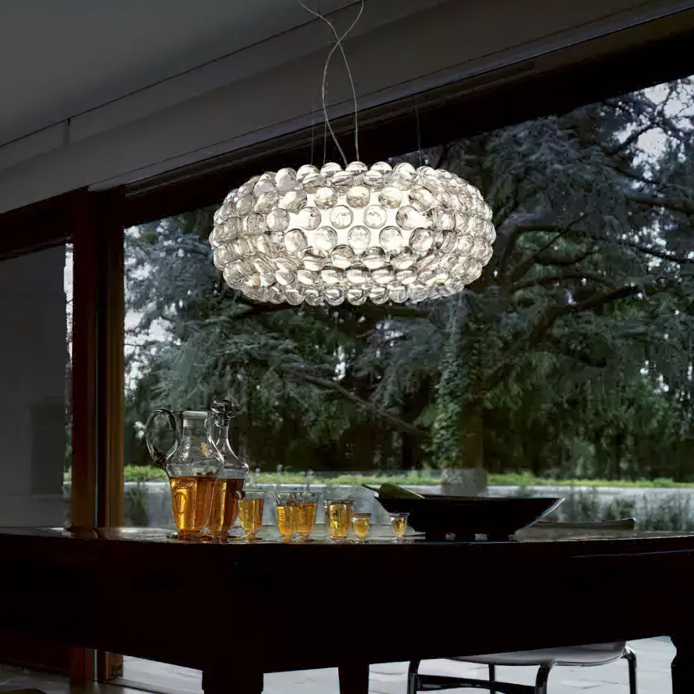 Elegant Caboche Pendant Light - Modern Glass Ceiling Lamp for Dining Room, Kitchen Island & Bedroom Decor