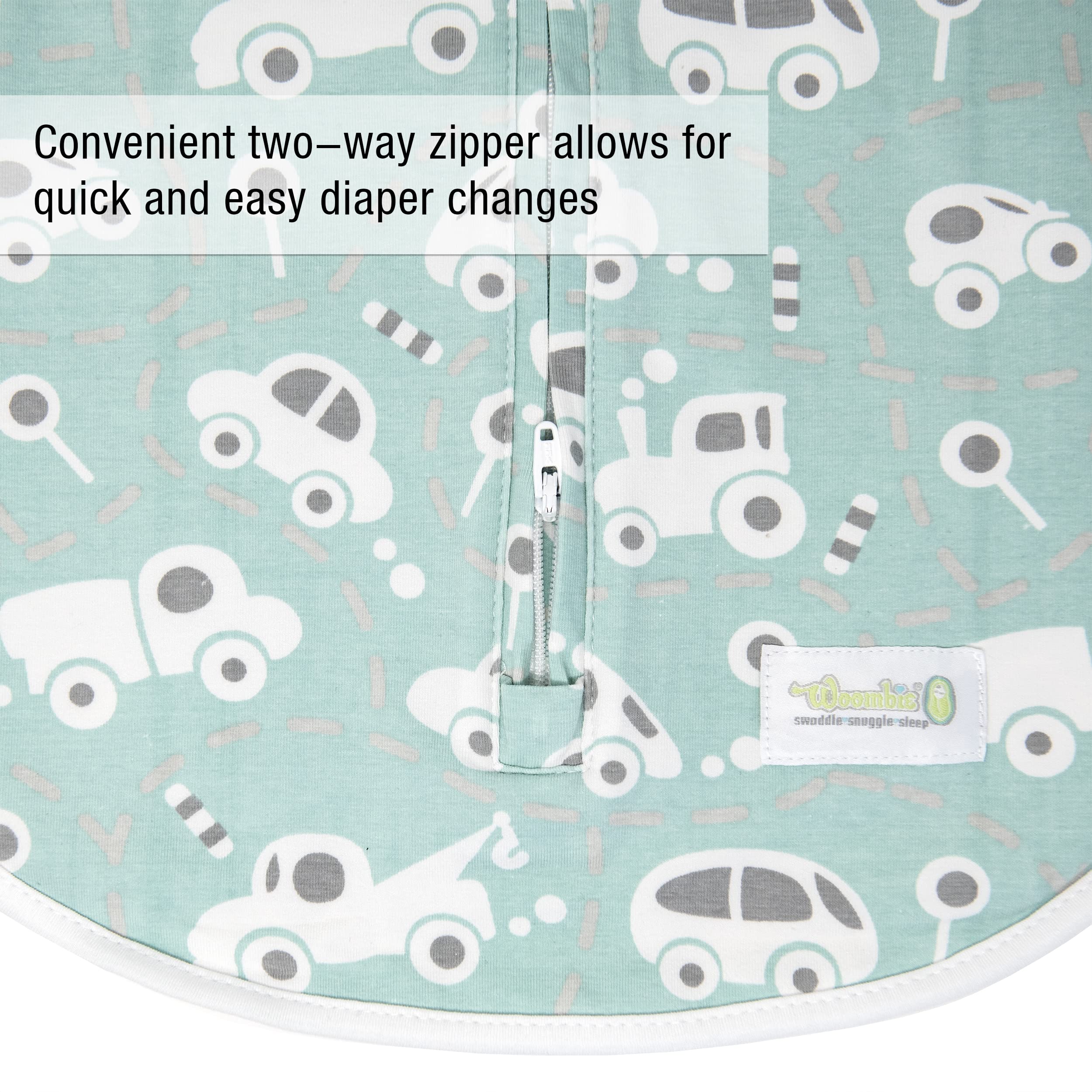 Original Baby Swaddle Blanket - Soft Cotton Wearable Infant Wrap for Newborns 0-6 Months (14-19 lbs) - Buzzy Cars Design - Perfect for Soothing, Sleep & Swaddling at Home or On-the-Go