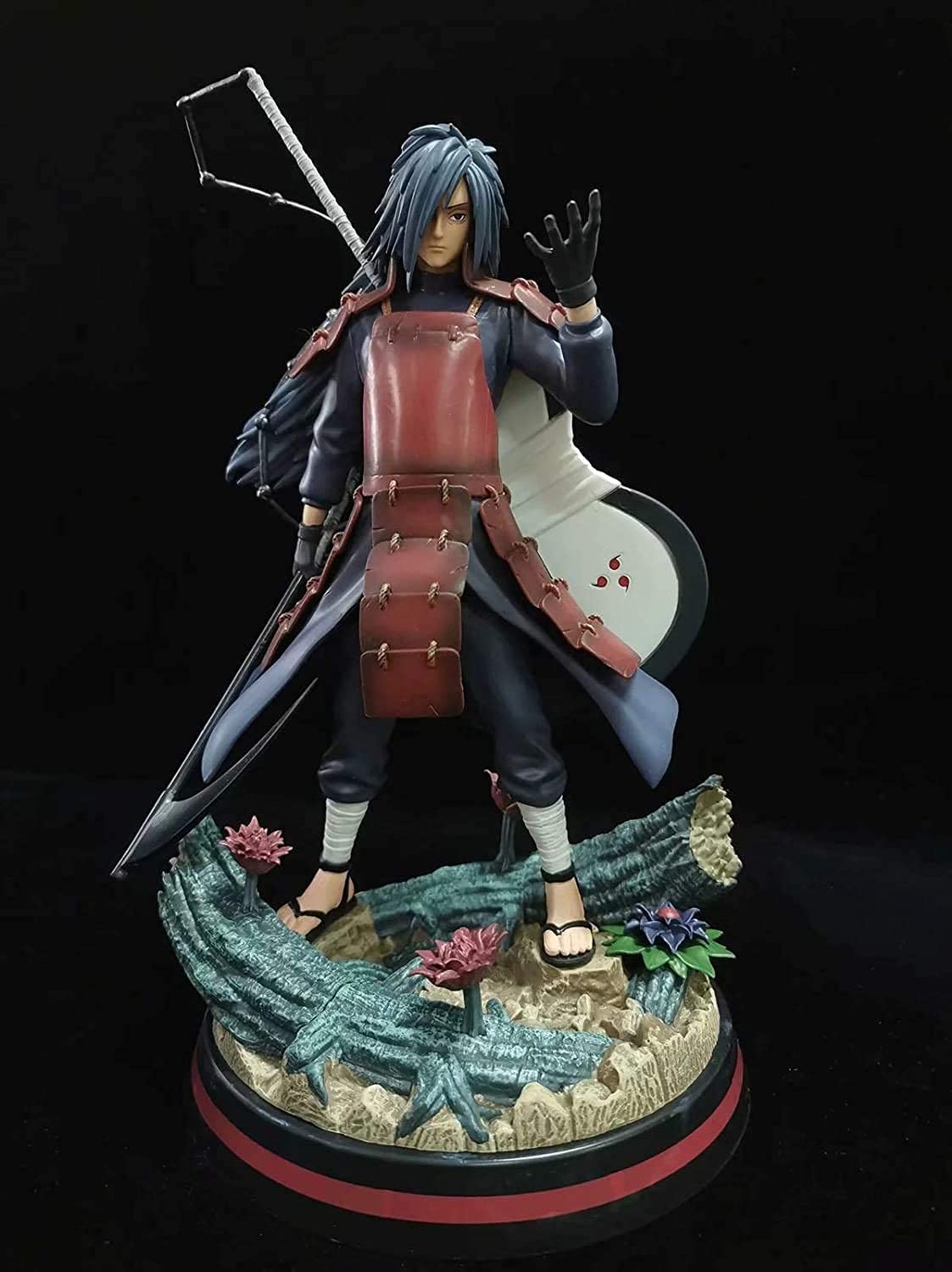 Uchiha Madara Anime Figure Statue - 30cm Naruto PVC Collectible, Anime Game Character Model for Desktop Display - Perfect Gift for Anime Fans & Collectors - Home Office Decor, Gaming Room Display, Anime Convention Showpiece