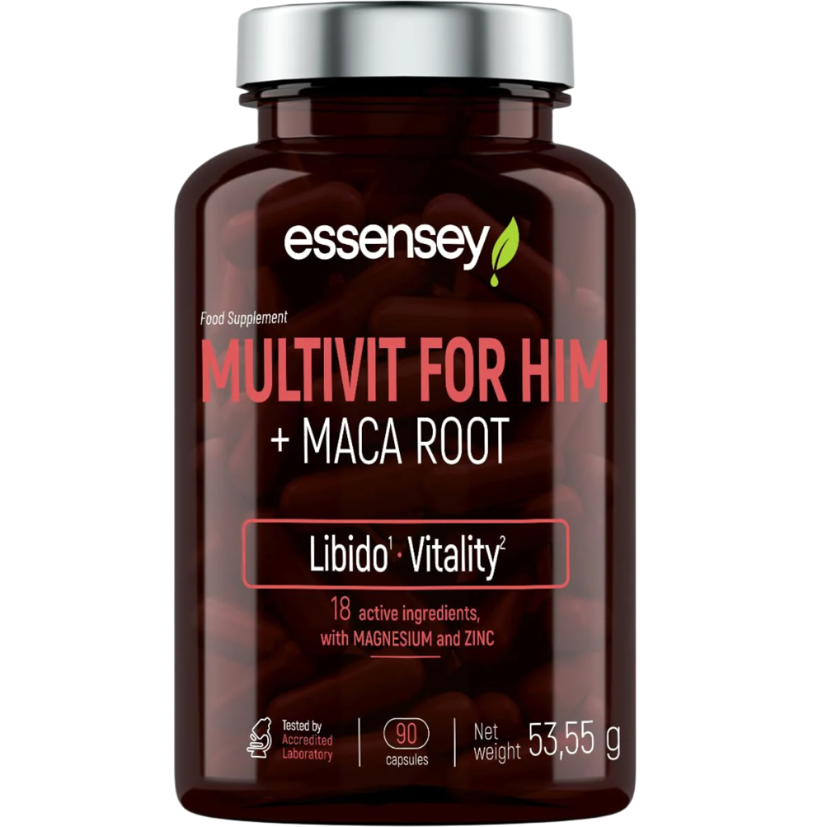 Essensey Multivitamin for Men with Maca Root - 90 Capsules | Boost Energy, Stamina & Vitality for Active Lifestyles & Fitness Routines