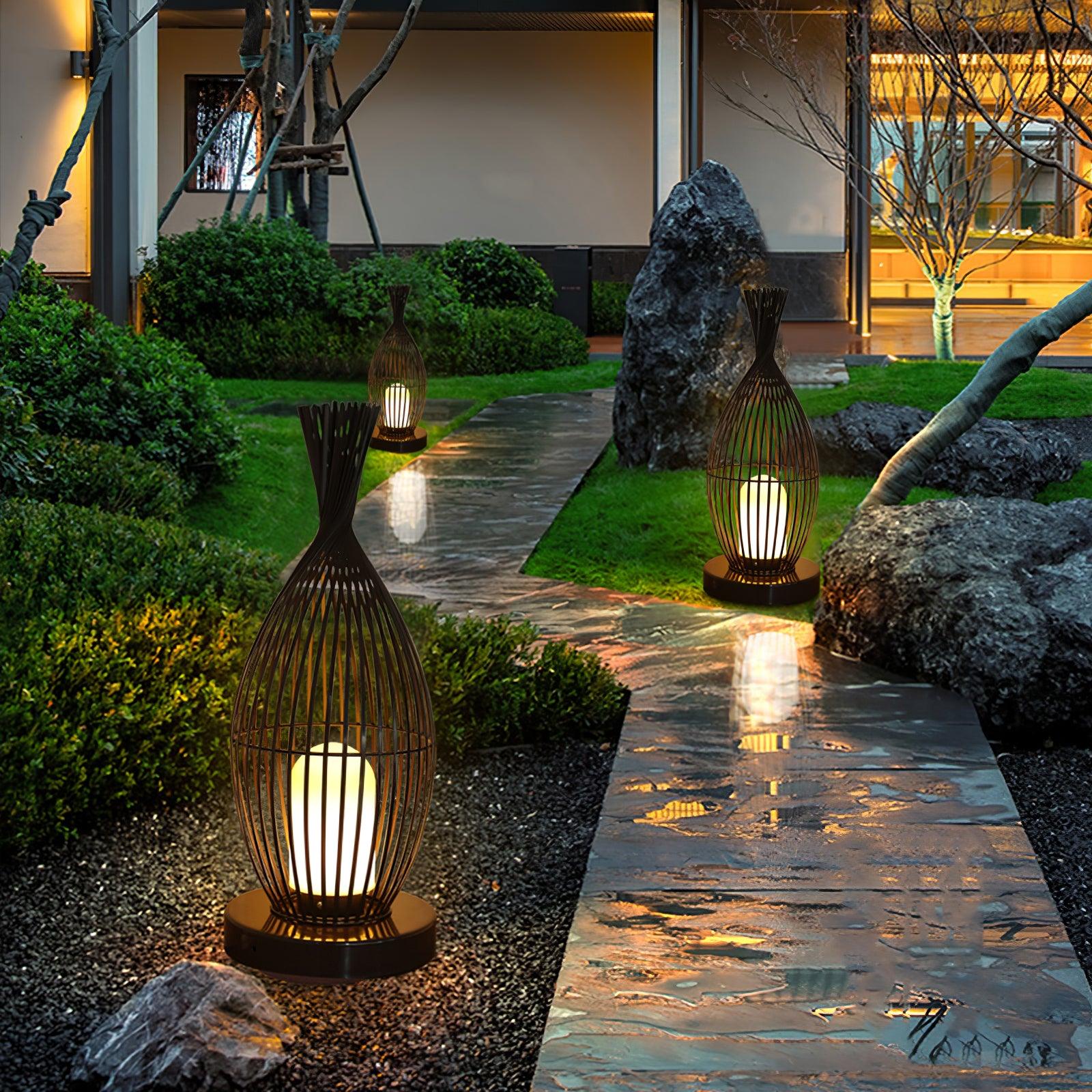 Aurora Orbis LED Outdoor Lantern - Waterproof Solar Garden Light for Patio, Yard, and Pathway Decor