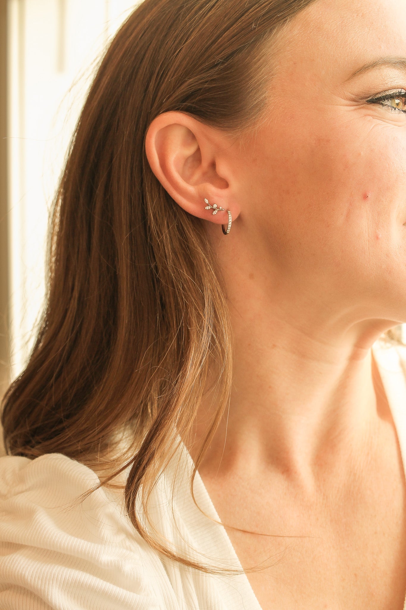 Eden Flat Back Stud Earrings for Women - Hypoallergenic Stainless Steel Ear Studs - Perfect for Everyday Wear, Work, and Special Occasions