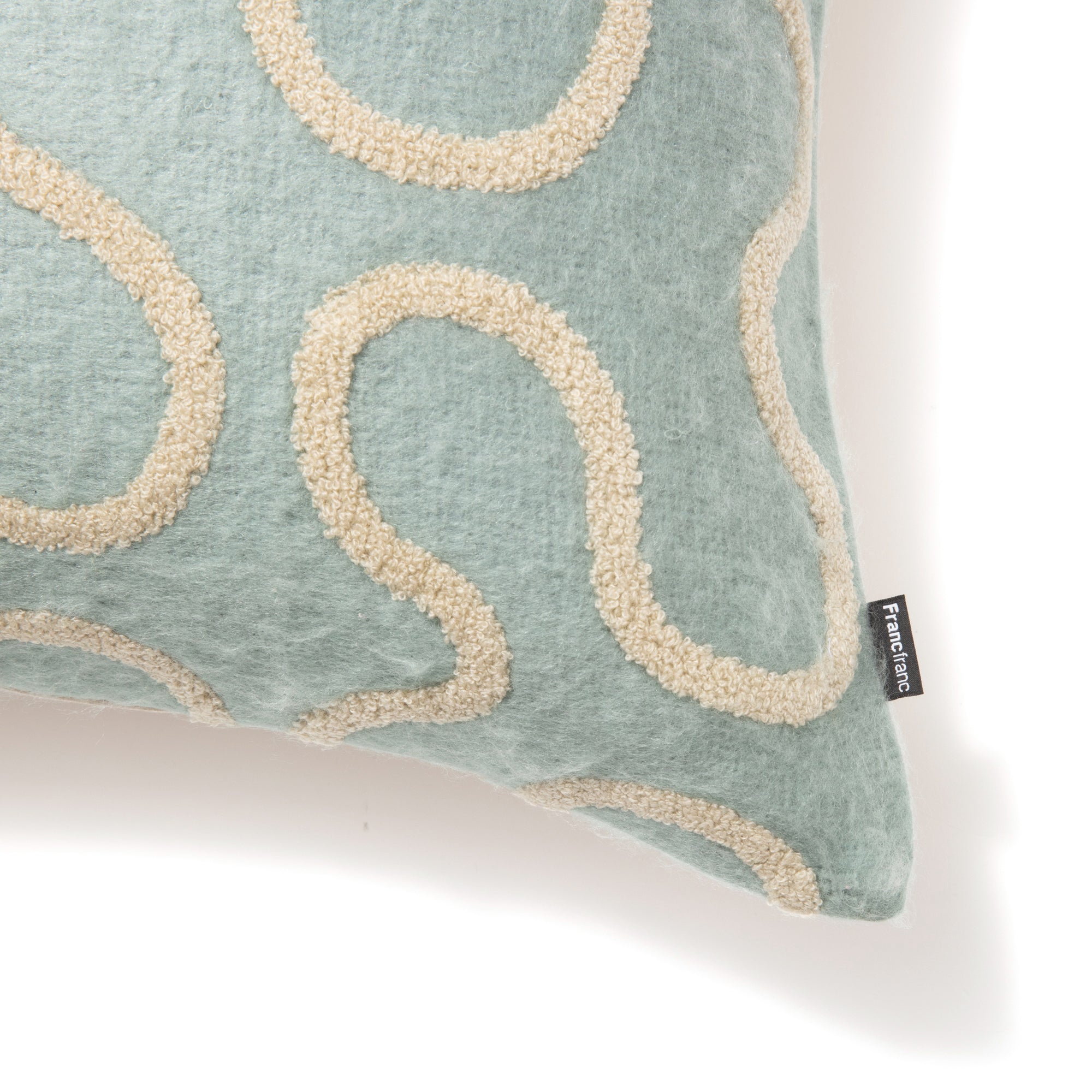 Soft Mohair-Like Cushion Cover 18x18 Inches - Blue and White Stripe Pattern - Perfect for Sofa, Bed, or Living Room Decor