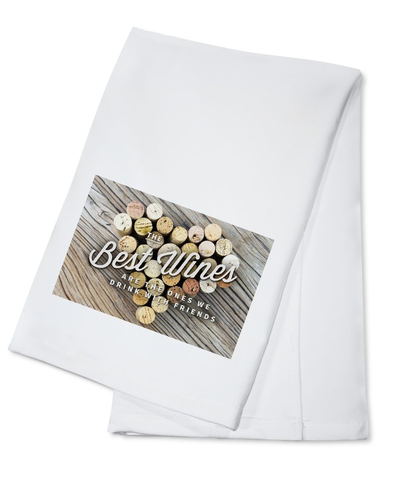Premium Cork Heart Wine Bottle Stopper - Version 2 | 100% Cotton Decorative Tea Towel Set | Sentimental Kitchen & Home Gift for Wine Lovers | Perfect for Dinner Parties, Housewarming Gifts & Kitchen Decor