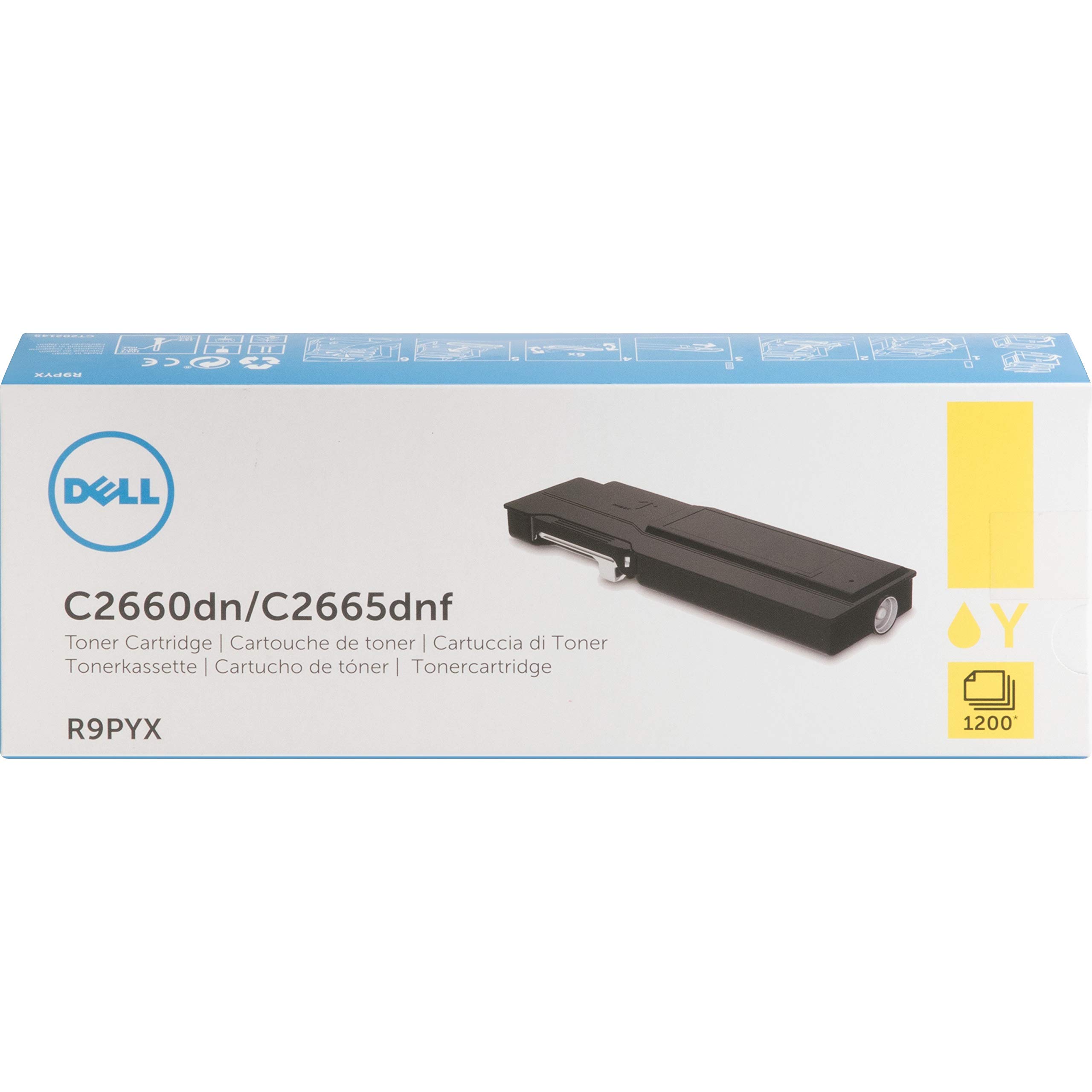 Dell R9PYX Yellow Toner Cartridge for C2660dn/C2665dnf Color Laser Printer | High-Quality Replacement | Perfect for Office Printing & Document Reproduction