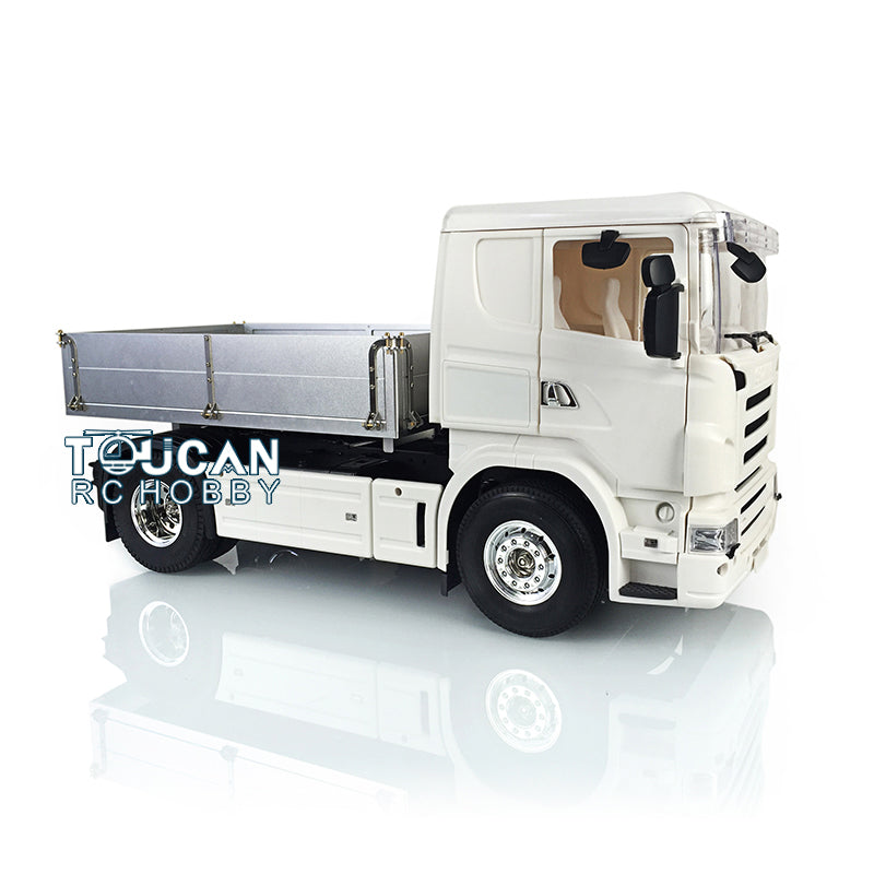 1/14 Scale 2Axles 4x2 RC Tractor Truck DIY Model Kit - Remote Controlled Hopper Motor with TAMIYA Trailer for Hobbyists & Collectors | Perfect for Off-Road Racing, Construction Play & RC Enthusiasts