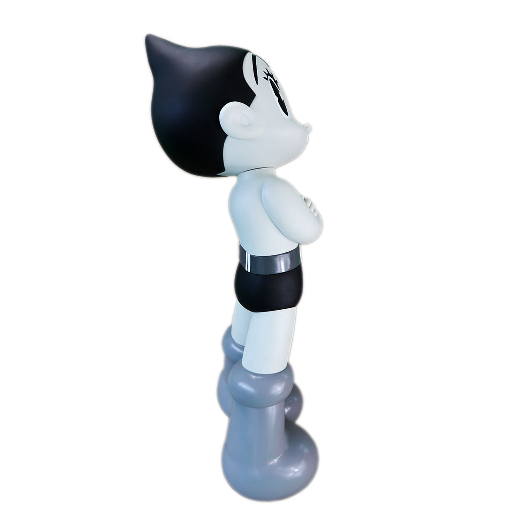 Astro Boy Cross Arms Black and White PVC Action Figure - 60 cm Collectible Model for Anime Fans, Home Decor, and Gift Giving