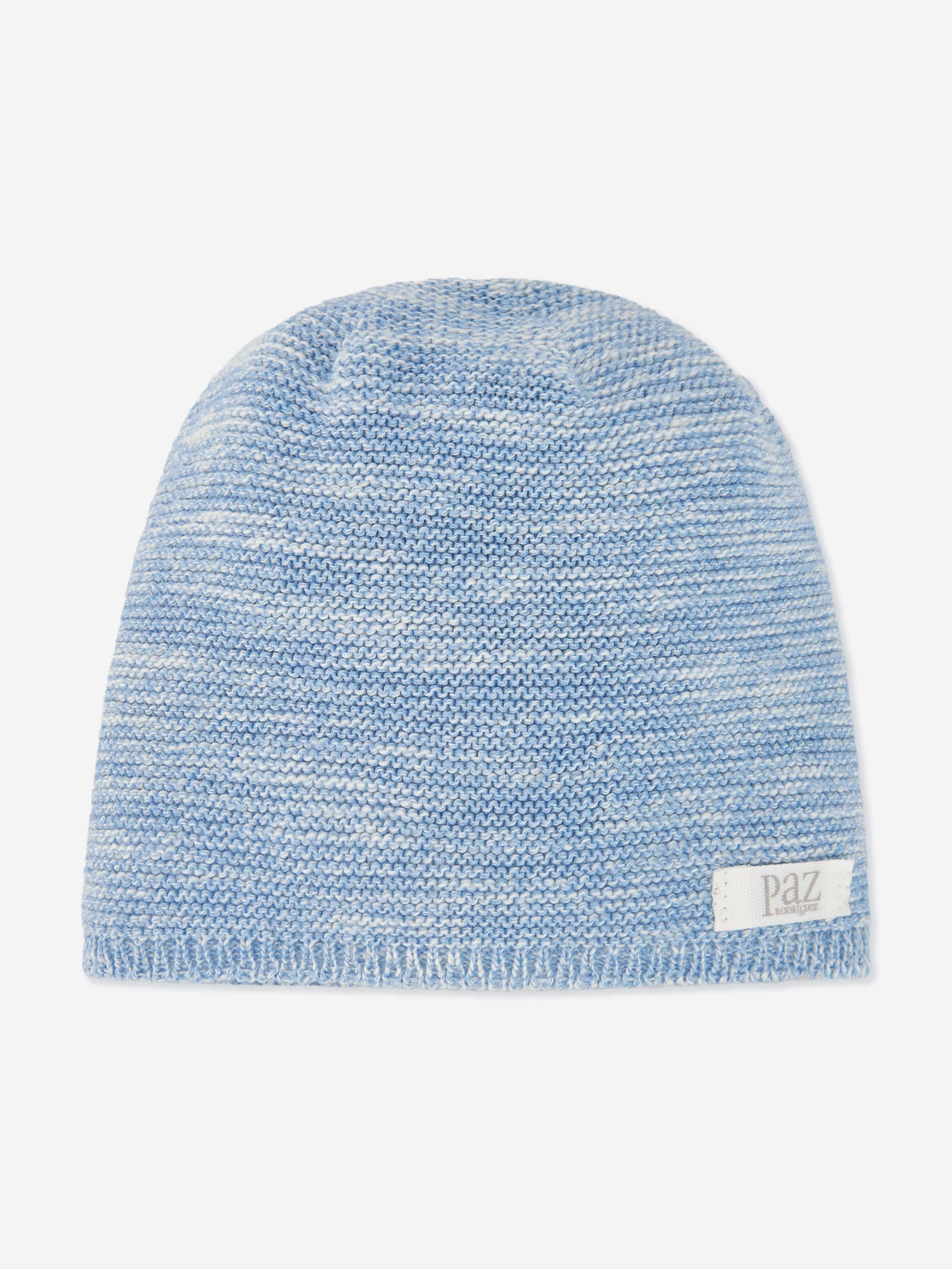 Blue Knitted Baby Boys Hat - Soft & Warm Winter Beanie for Newborns & Toddlers - Perfect for Outdoor Play & Photo Shoots