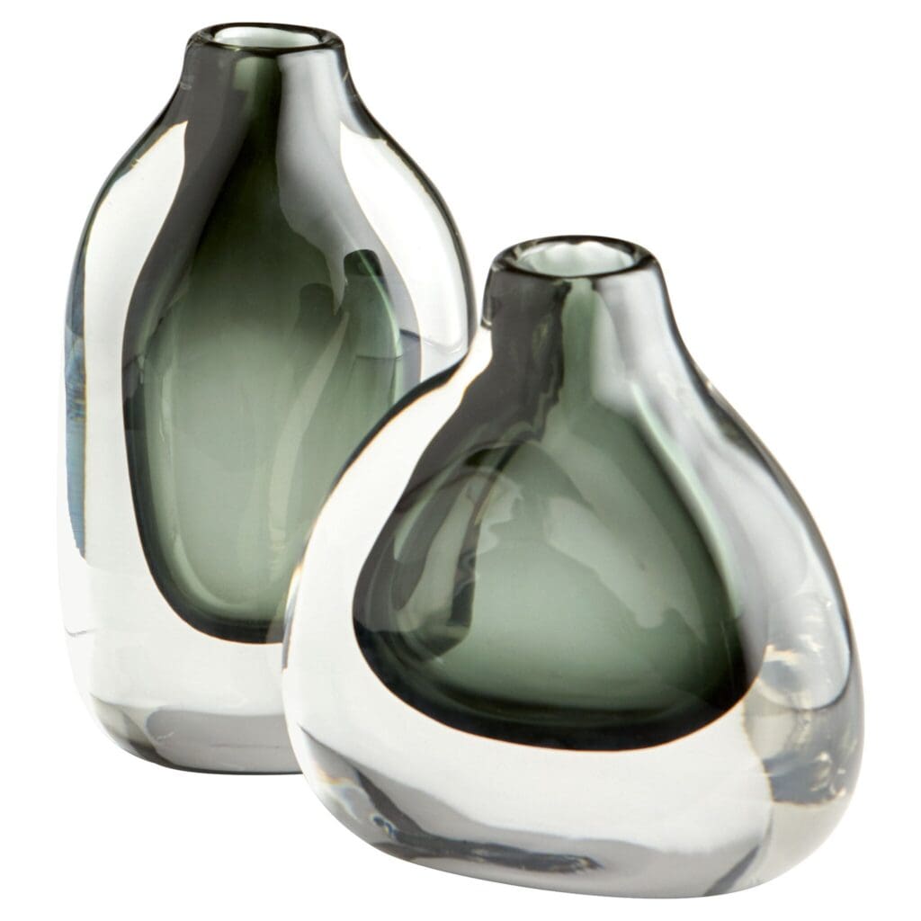 Cyan Design 11373 Moraea Vase - Large Blue and Clear Glass Vase for Home Decor, Wedding Centerpieces & Floral Arrangements