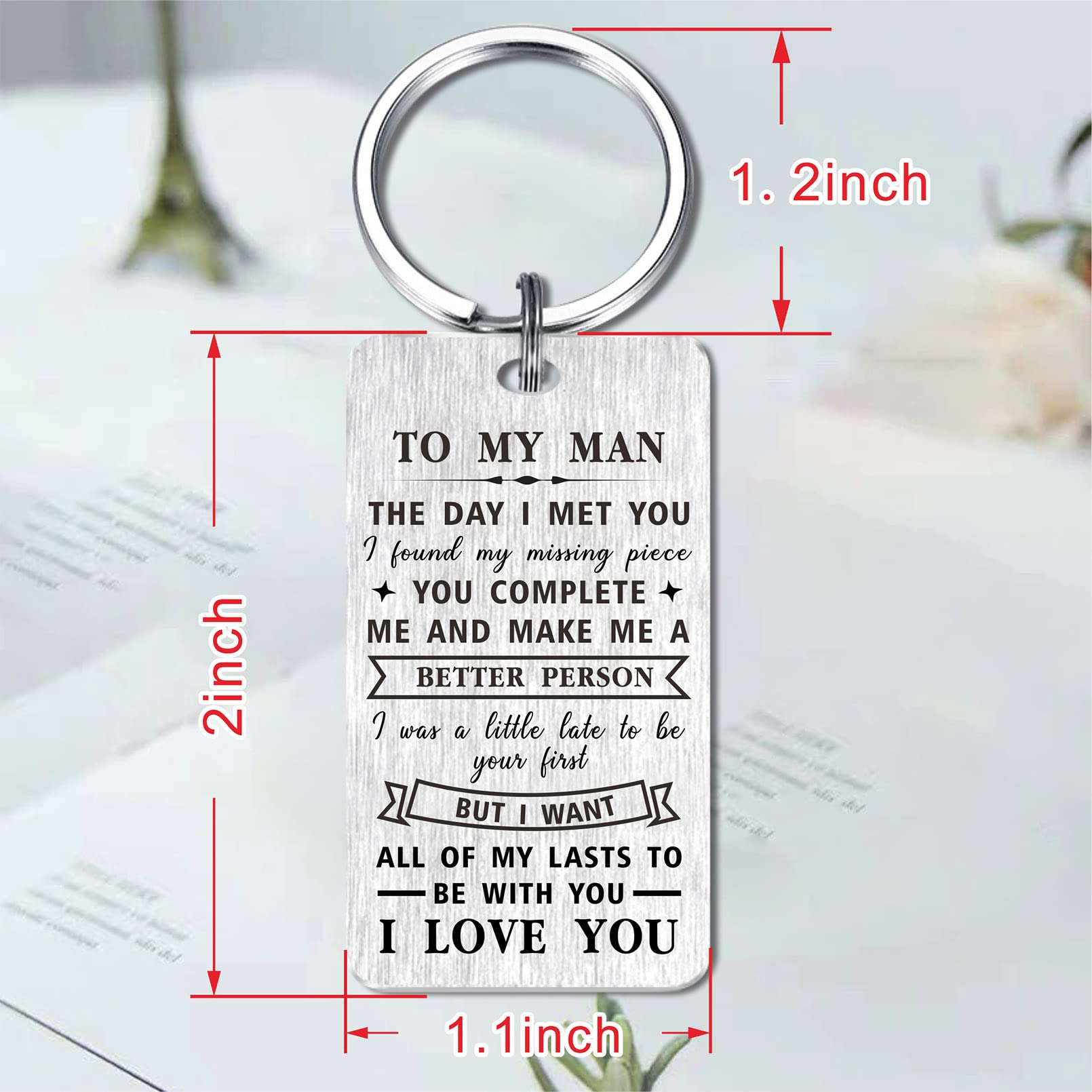 I Love You Keychain Gift for Him - Anniversary & Father's Day Present