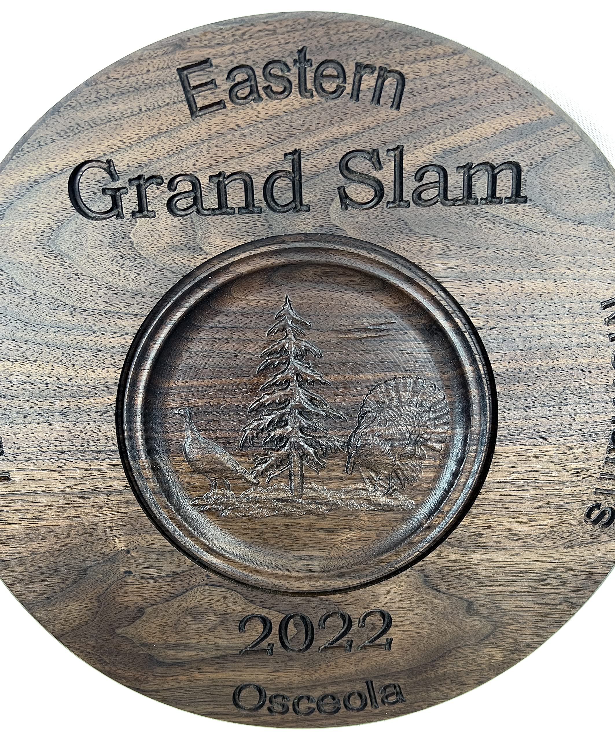 Custom Grand Slam Turkey Tail Display for All 4 Fans - Perfect for Sports Memorabilia Collections, Man Cave Decor, and Baseball Fan Gifts