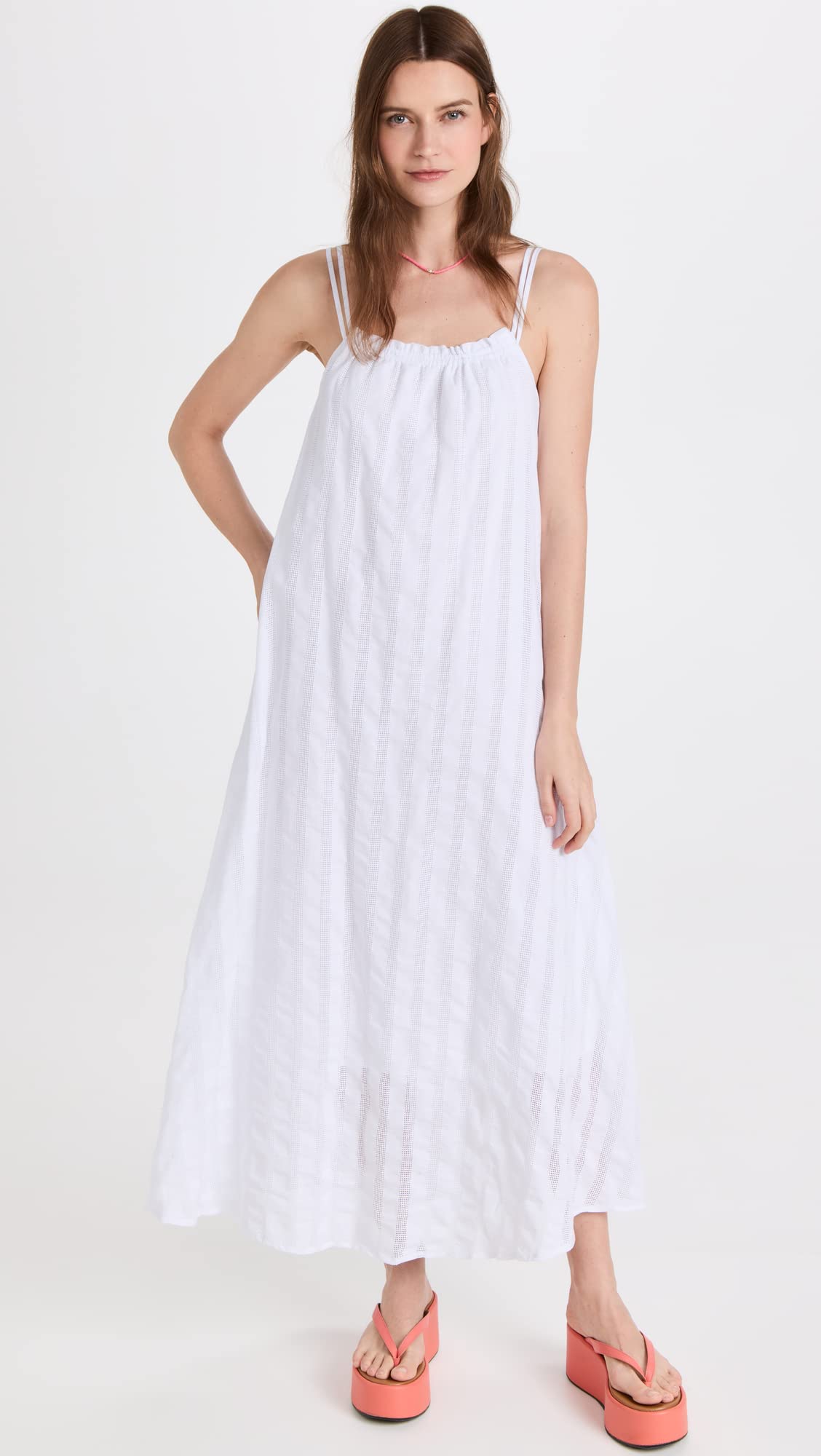 Steve Madden Women's FLOWGET About IT Dress - White, XS | Casual Summer Dress for Beach, Brunch & Date Night