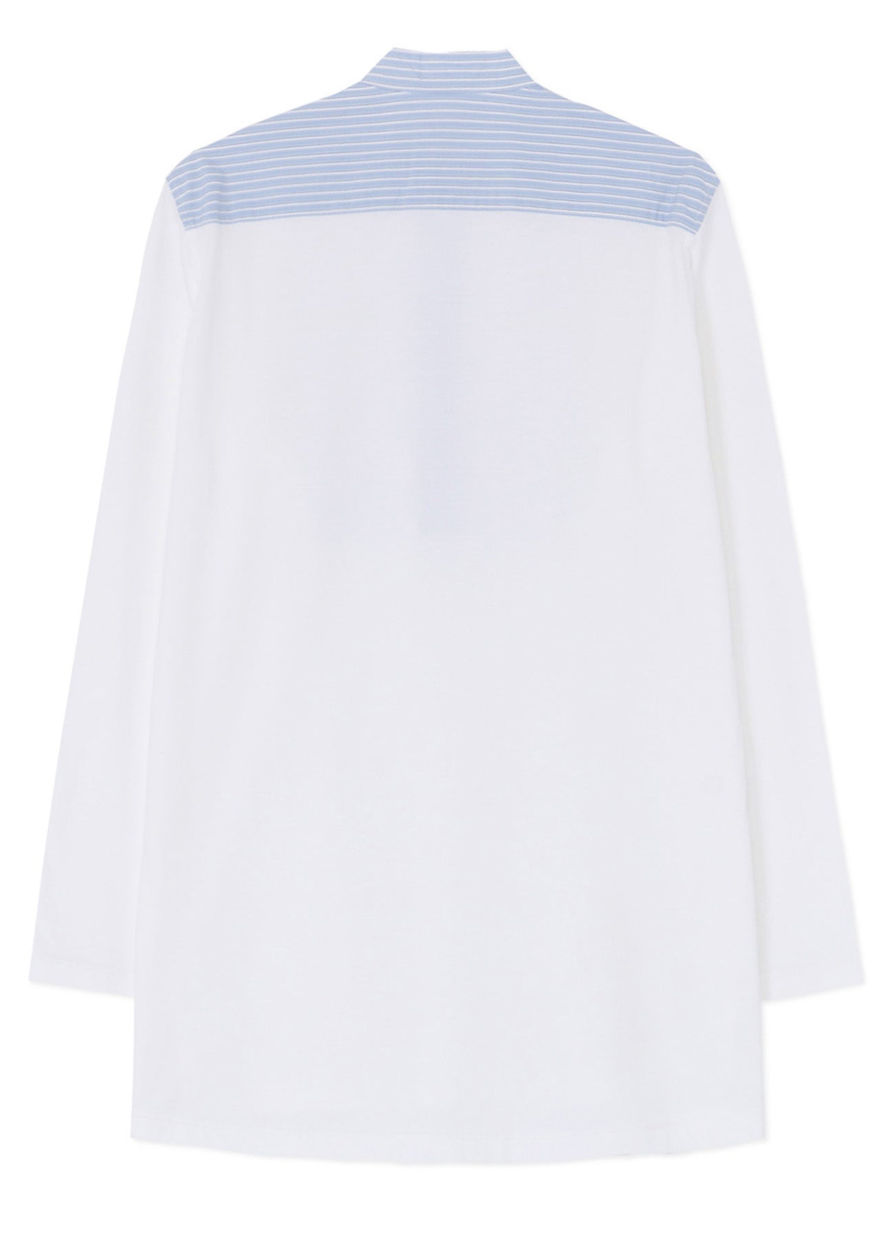 40/2 Cotton Jersey Striped Fabric Chest Pin Tucked Shirt - Casual Office Wear & Spring Layering Essential