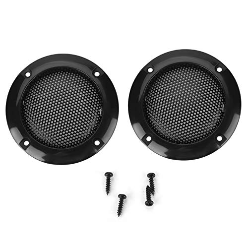 2 Inch Speaker Cover - Black Protective Mesh Grill for Car Subwoofer & Audio Speakers | Durable Decorative Guard with Screws | Perfect for Home, Car, and Studio Sound Systems